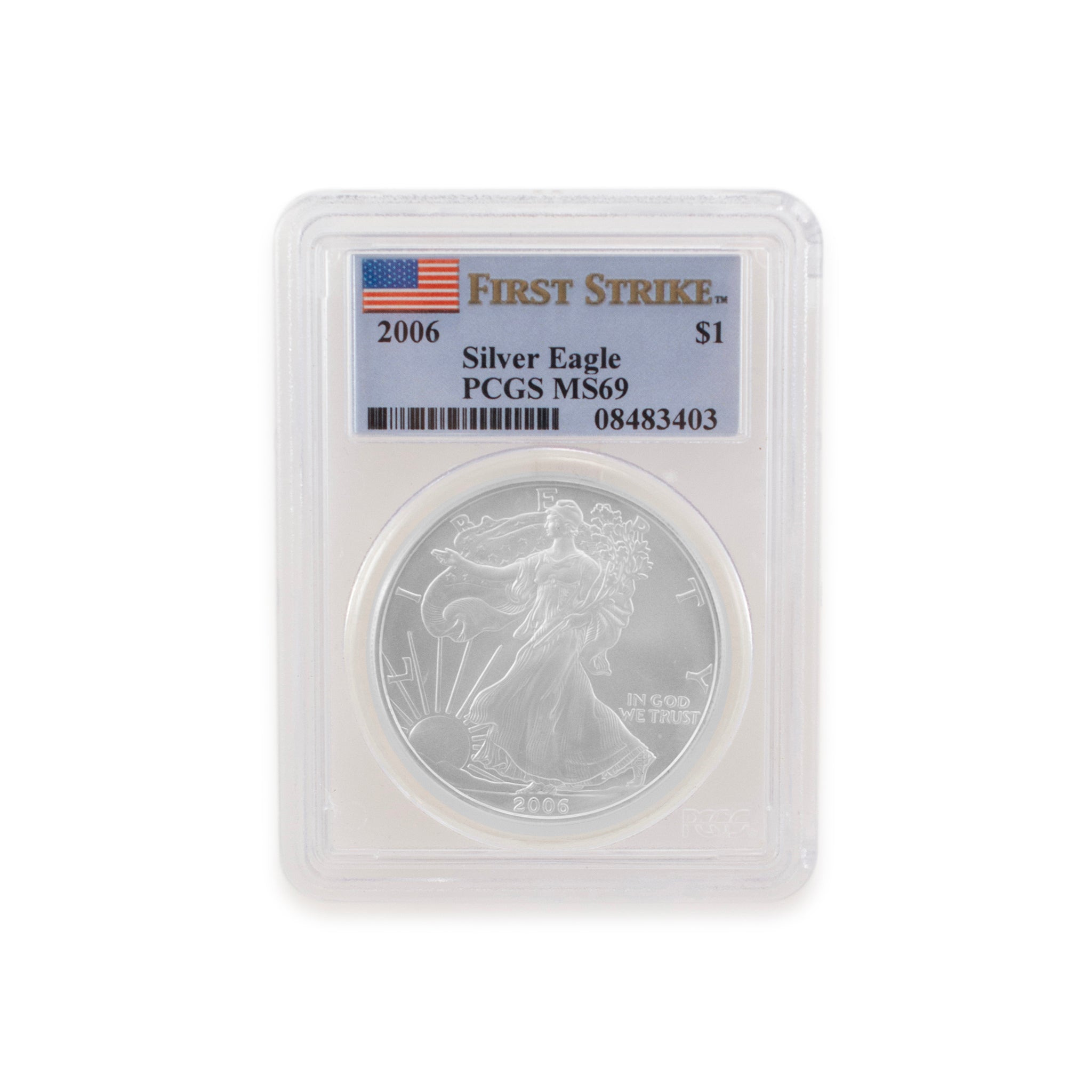 2006 1 Oz Pcgs First Strike MS69 999 Fine Silver $1 American Eagle Liberty Coin