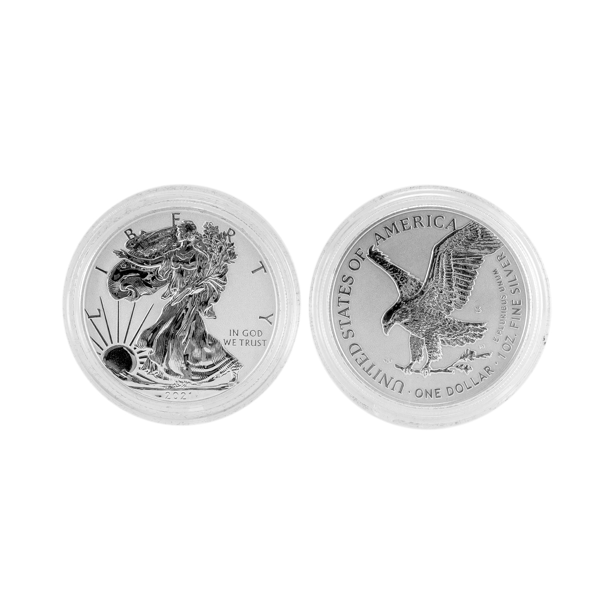 2021 Reverse Proof 1OZ .999 Fine Silver $1 American Eagle Two Coin Set
