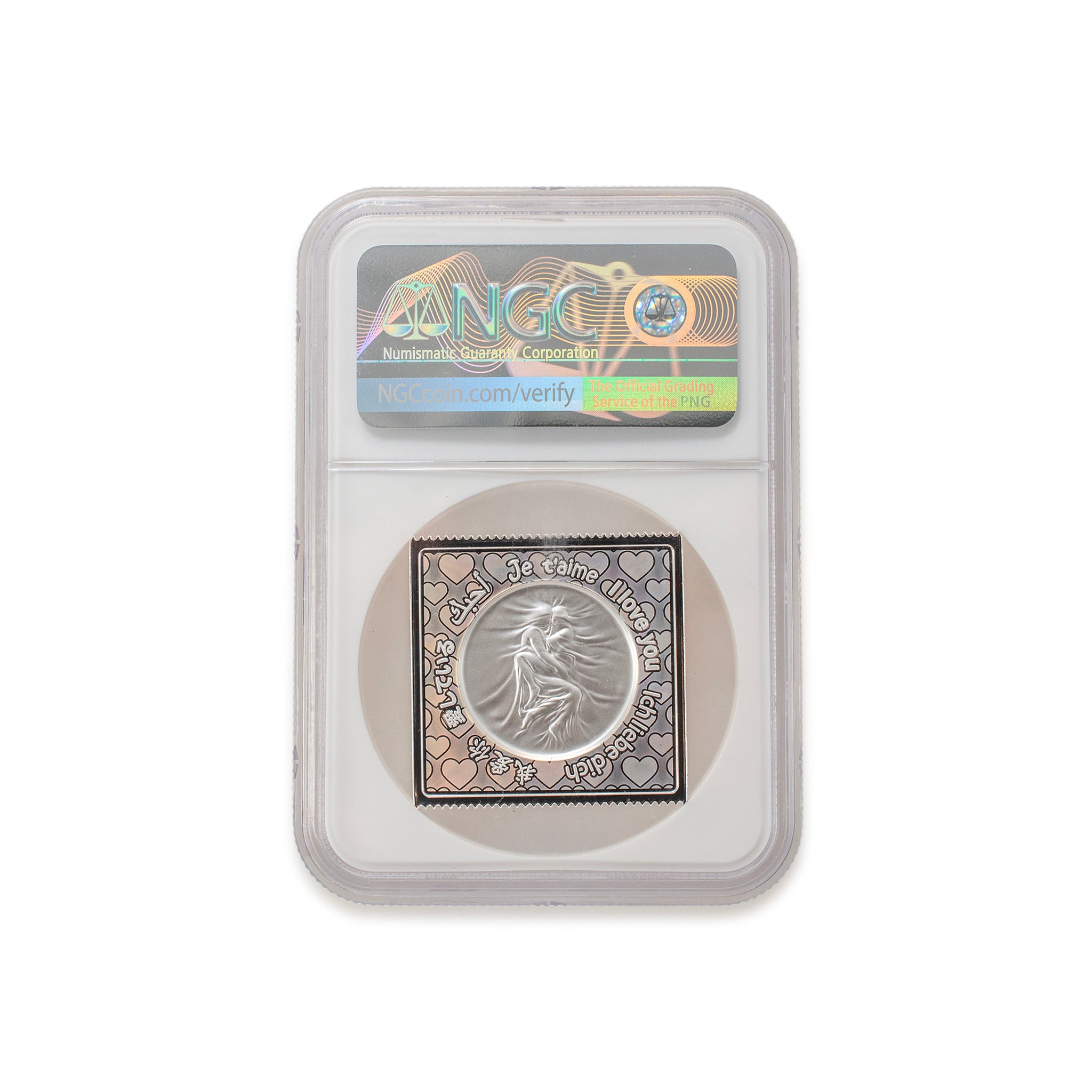 2021 NGC MS70 Silver & Copper China Happy Valentines Medal Set of 3