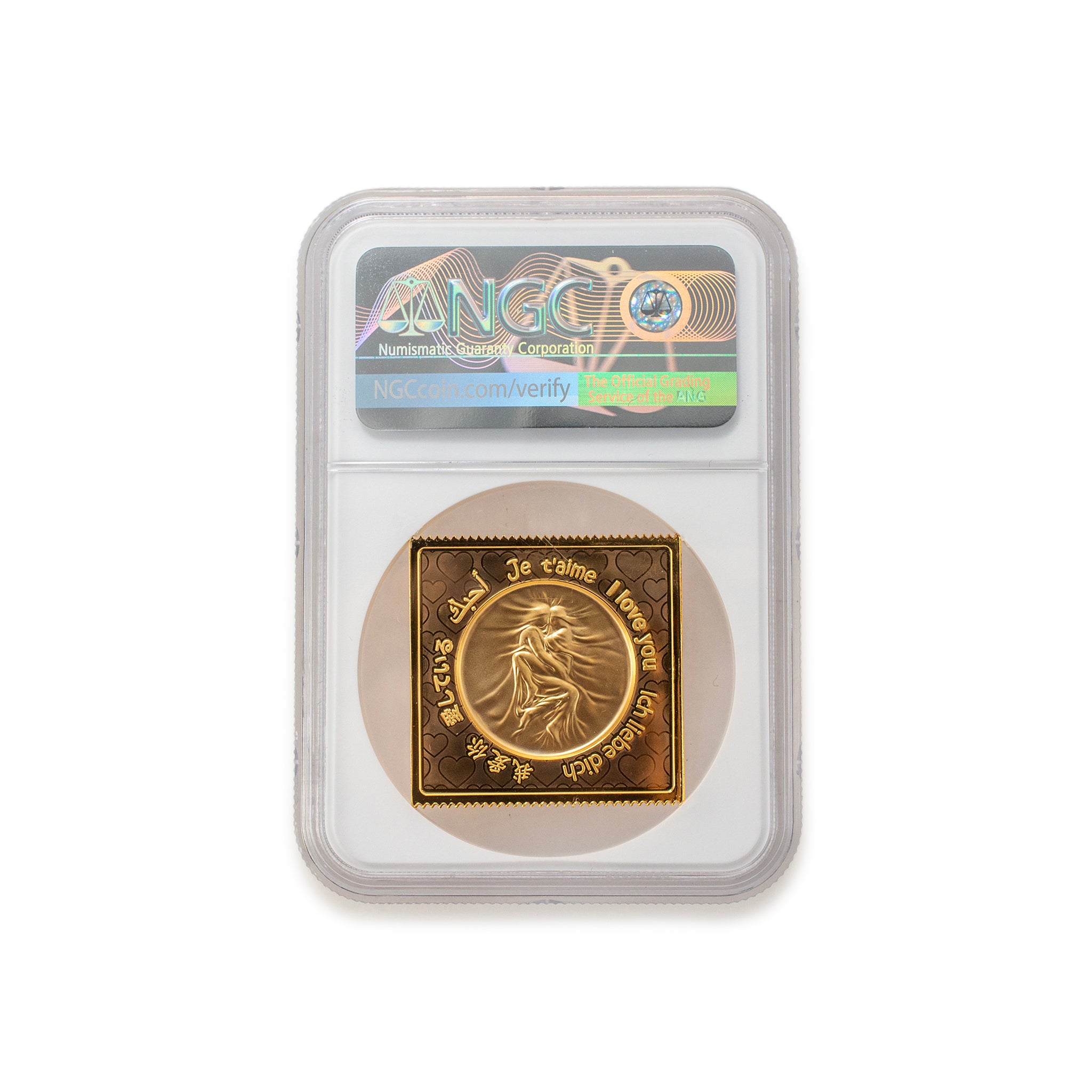 2021 NGC MS70 Silver & Copper China Happy Valentines Medal Set of 3