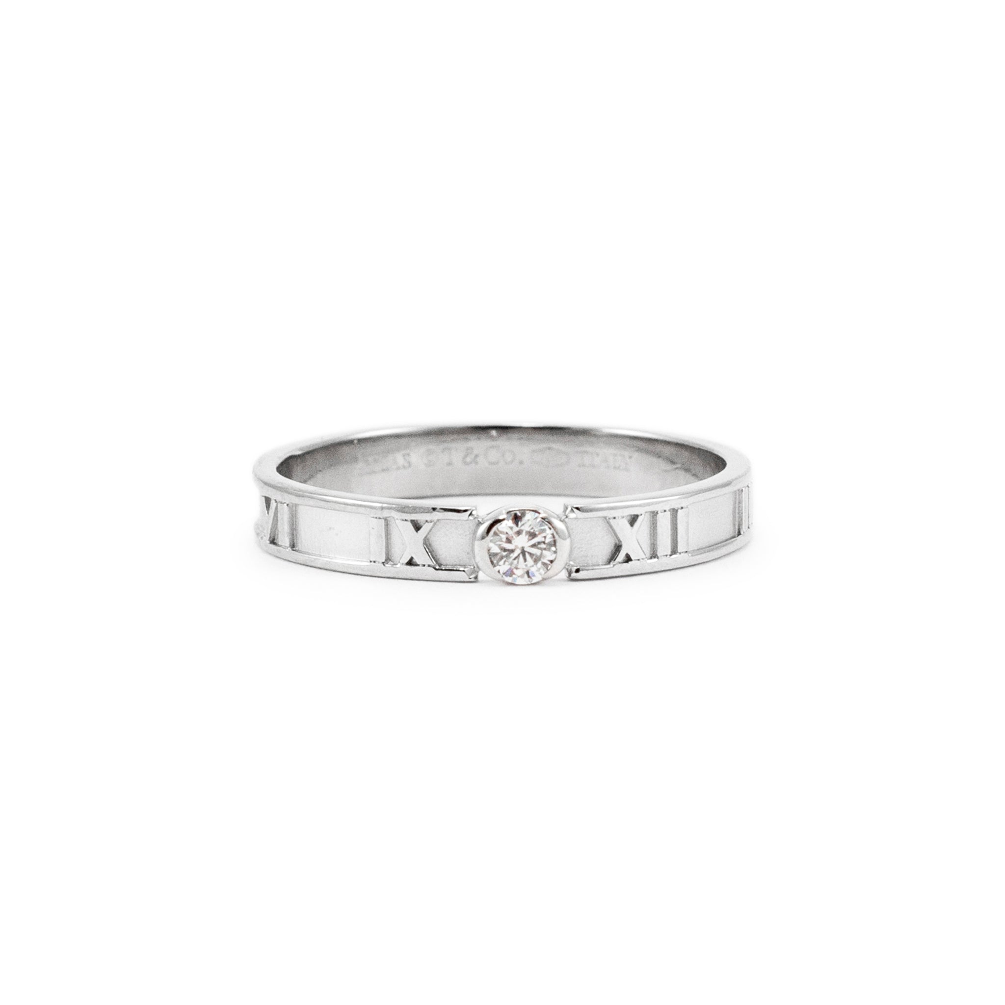Tiffany & Co. 18K White Gold Atlas Diamond Band Ring