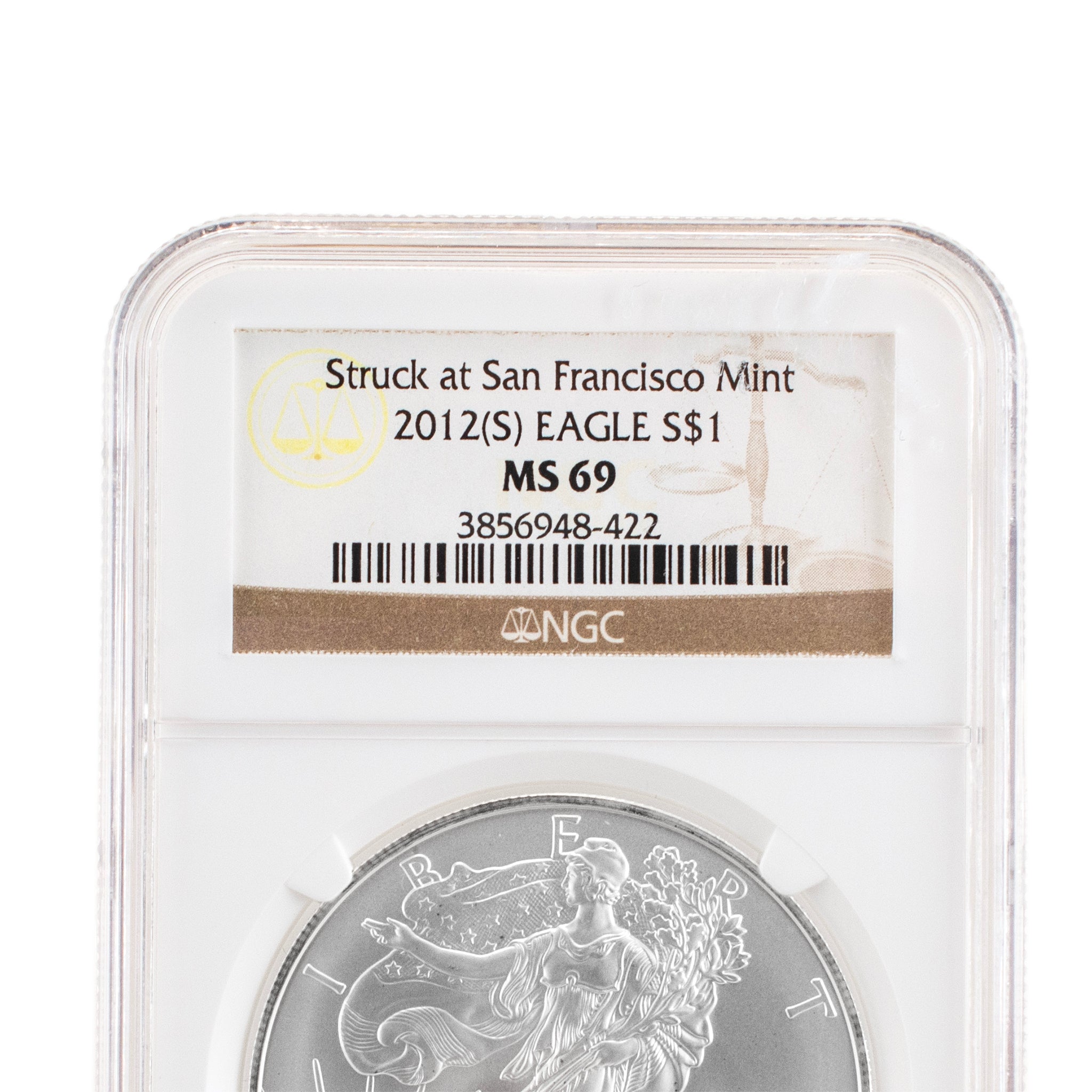 2012 S 1 Oz NGC MS 69 Early Releases 999 Fine Silver American Eagle Liberty Coin