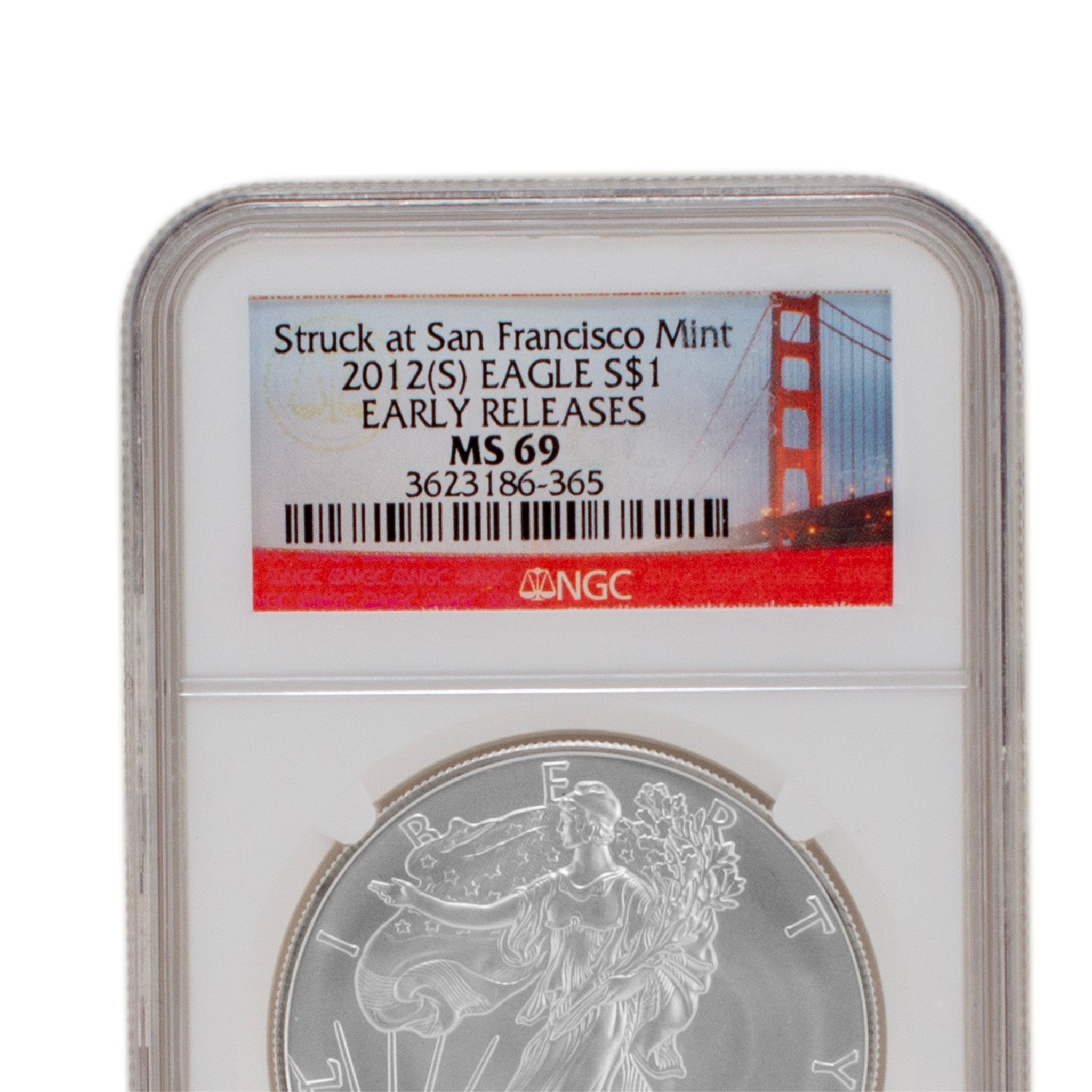 2012 S 1 Oz NGC MS 69 Early Releases 999 Fine Silver American Eagle Liberty Coin
