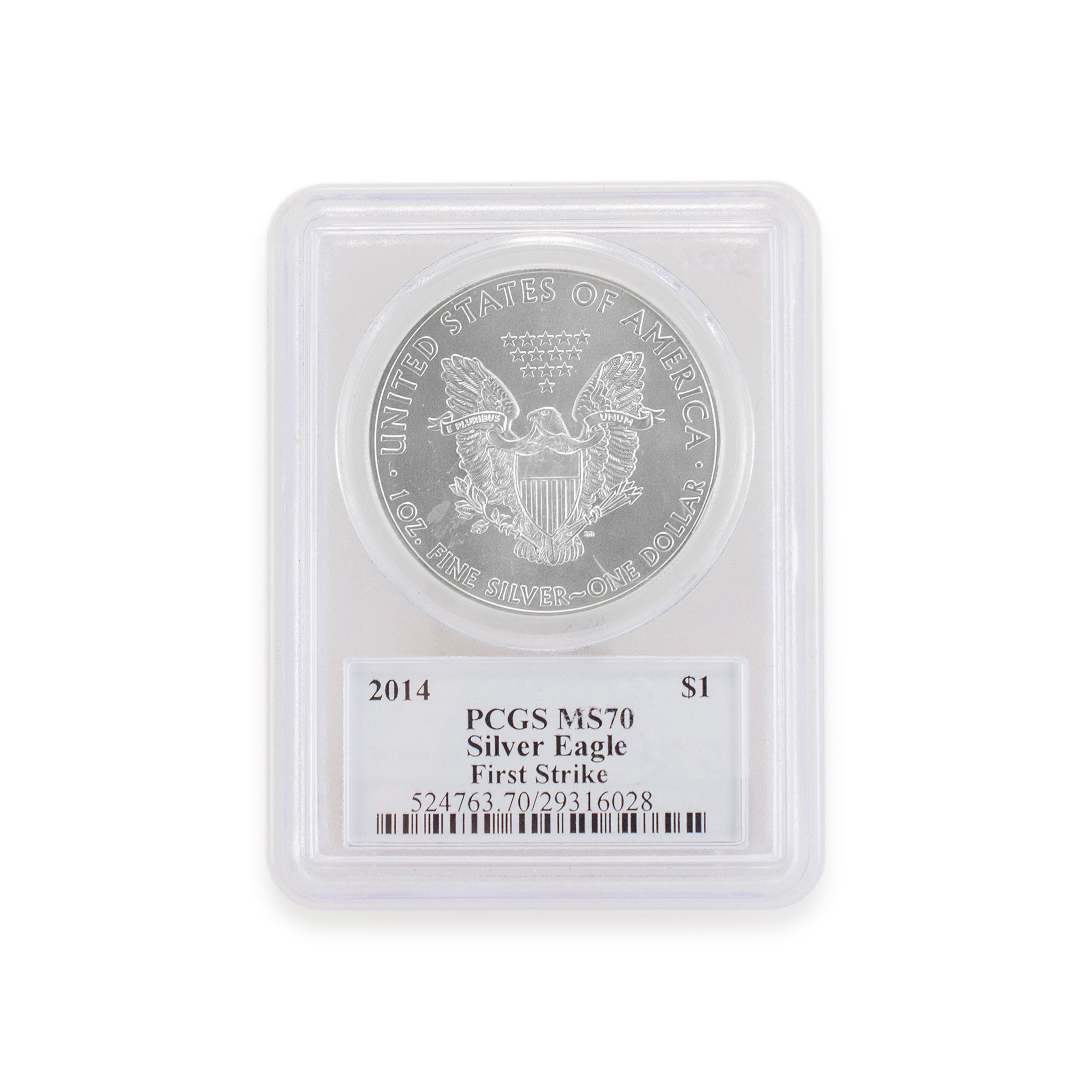 2014 PCGS MS70 First Strike 1OZ 999 Silver $1 American Eagle Liberty Coin