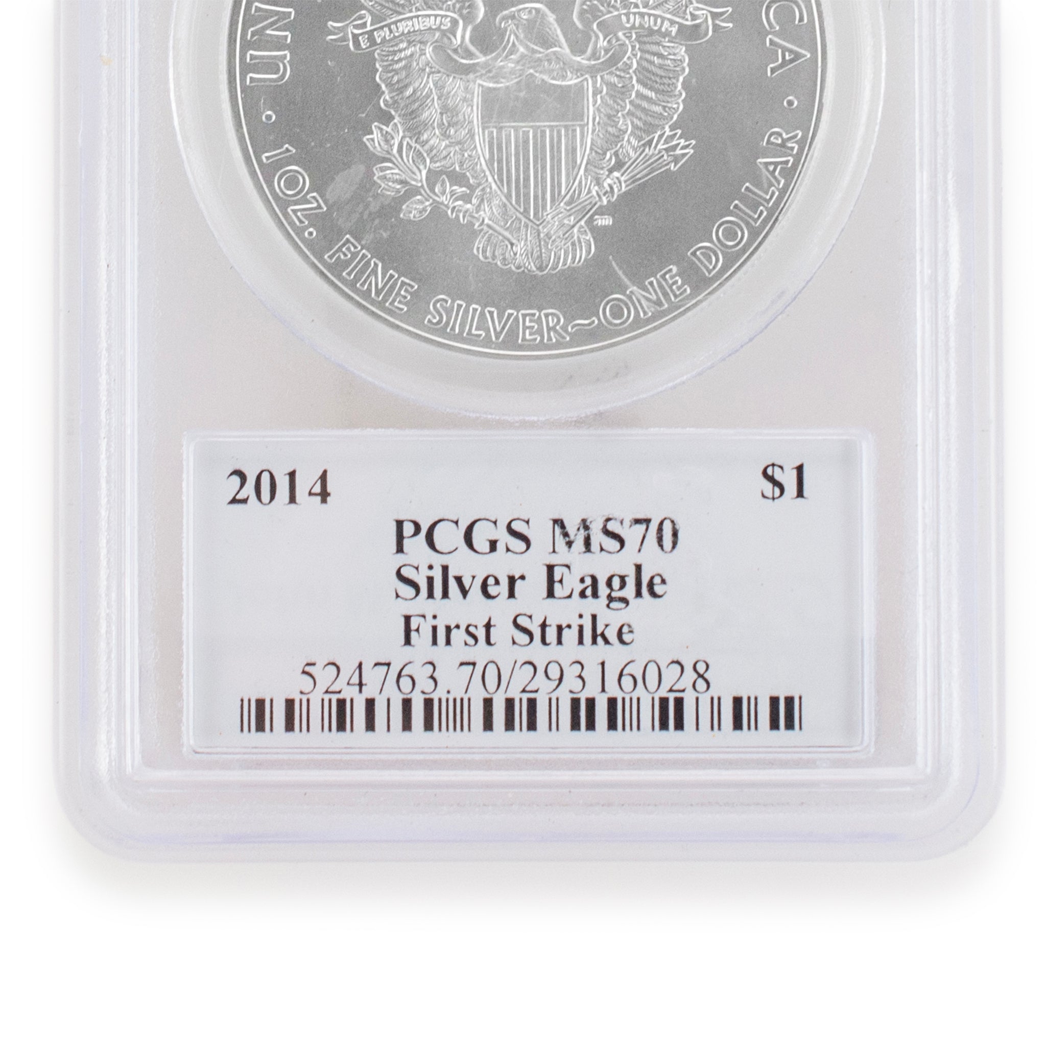 2014 PCGS MS70 First Strike 1OZ 999 Silver $1 American Eagle Liberty Coin