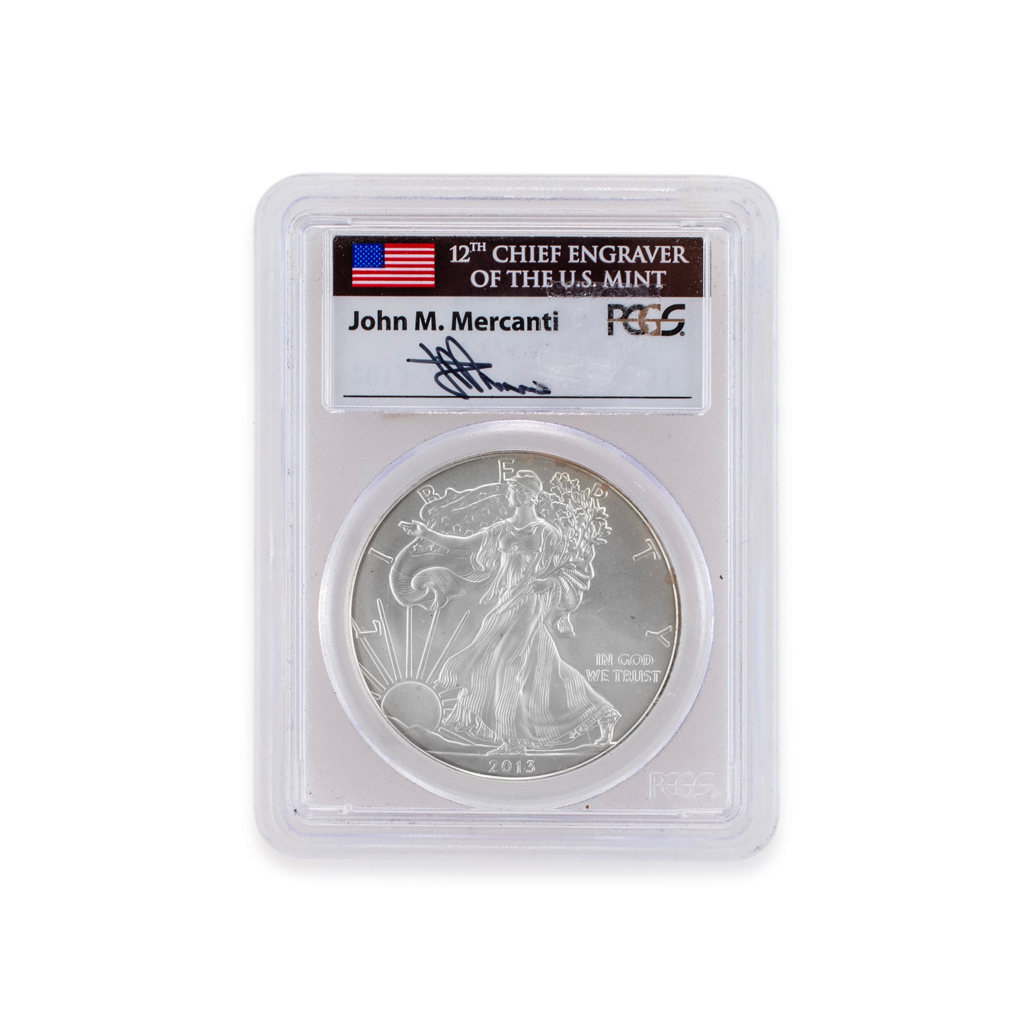 2013 PCGS MS70 First Strike 1OZ 999 Silver $1 American Eagle Liberty Coin