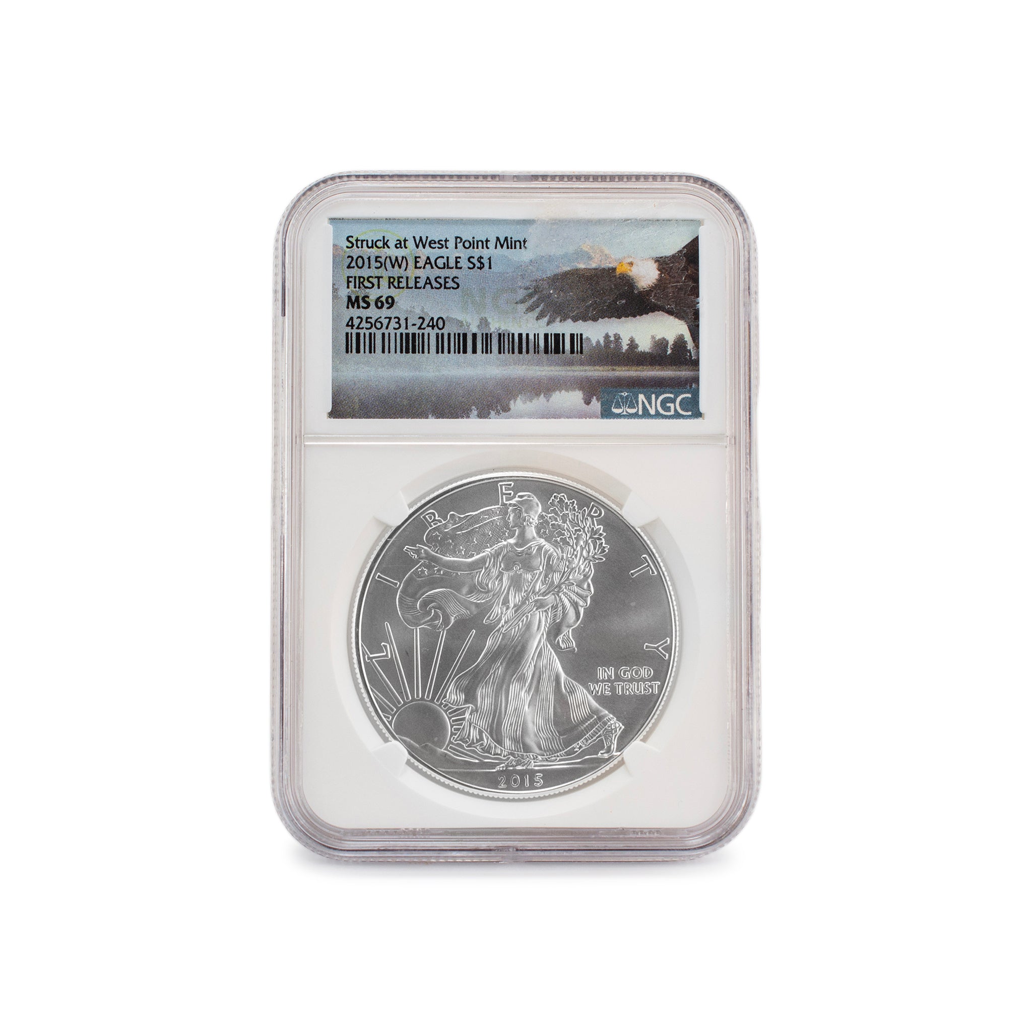2015 W 1 Oz NGC MS 69 West Point 1$ Fine 999 Silver American Eagle Liberty Coin