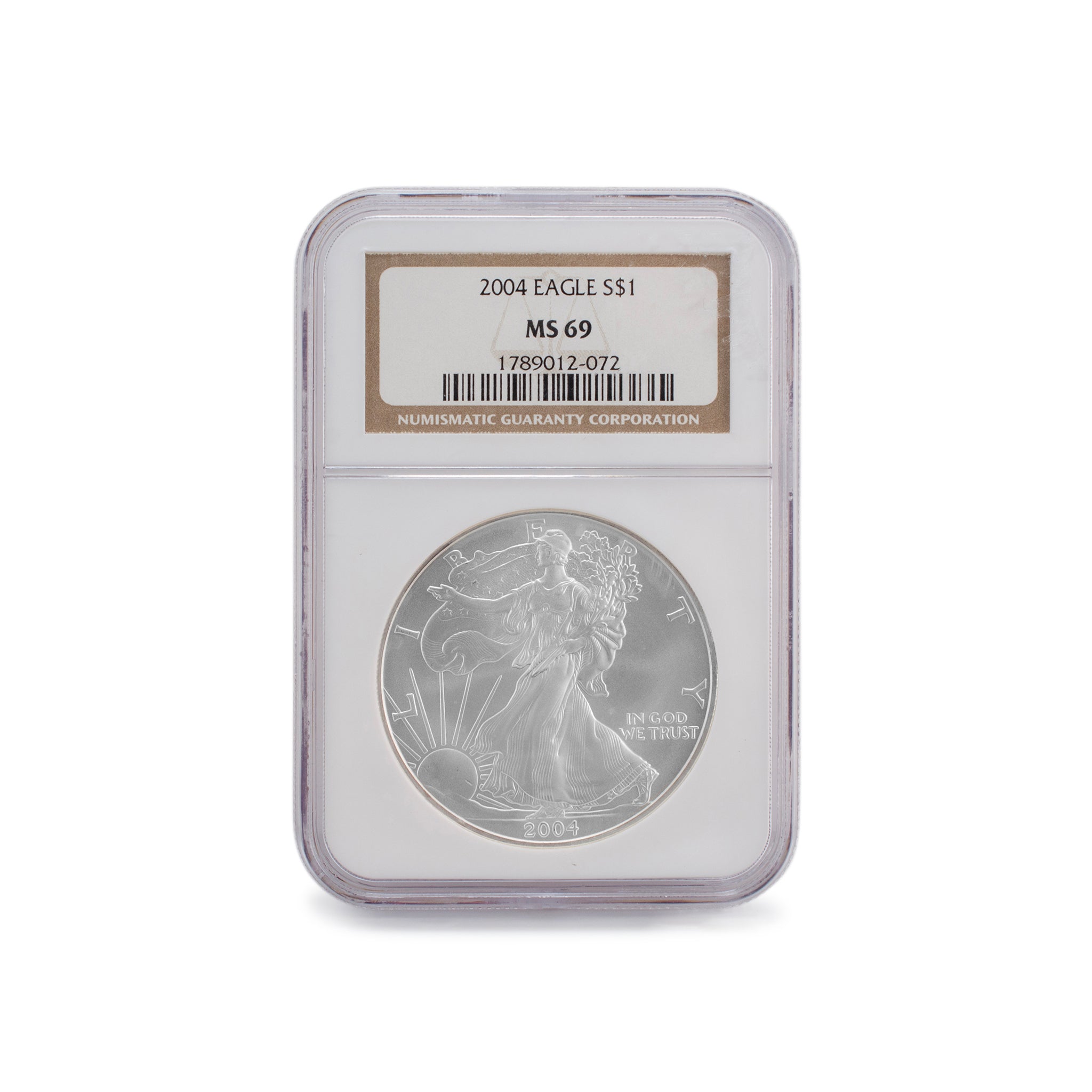 2004 1 Oz NGC MS 69 1$ 999 Fine Silver American Eagle Liberty Coin