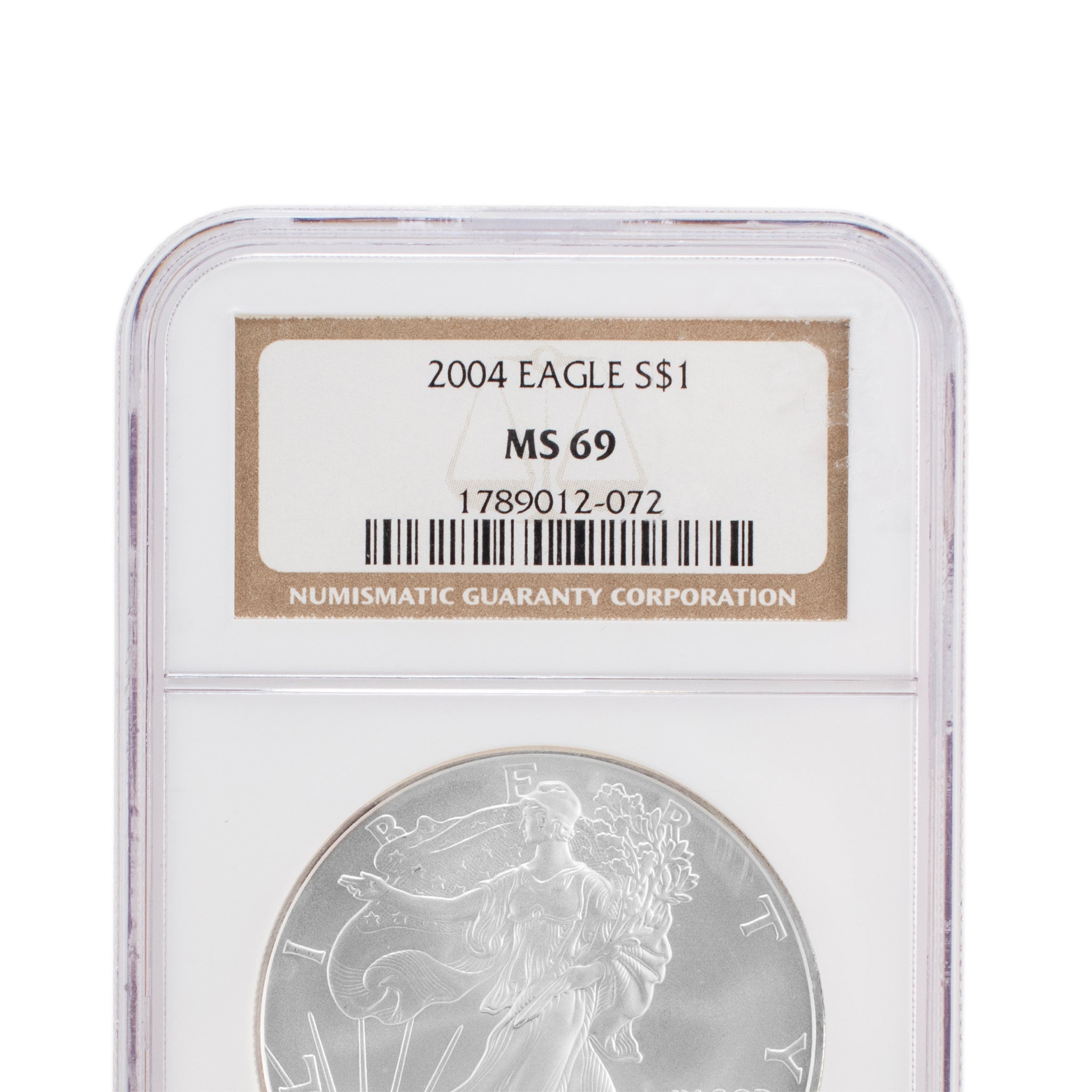 2004 1 Oz NGC MS 69 1$ 999 Fine Silver American Eagle Liberty Coin