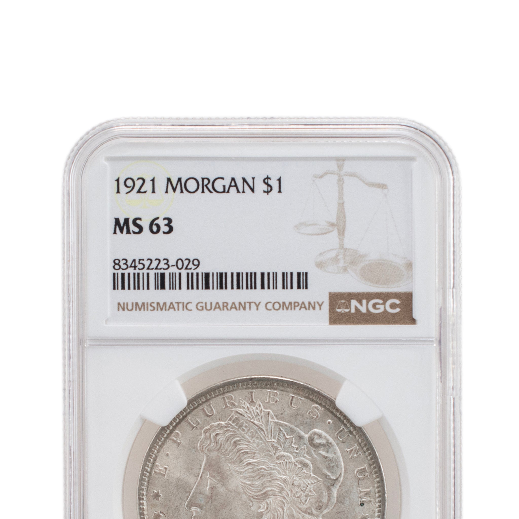 1921 NGC MS63 Silver $1 Morgan Coin