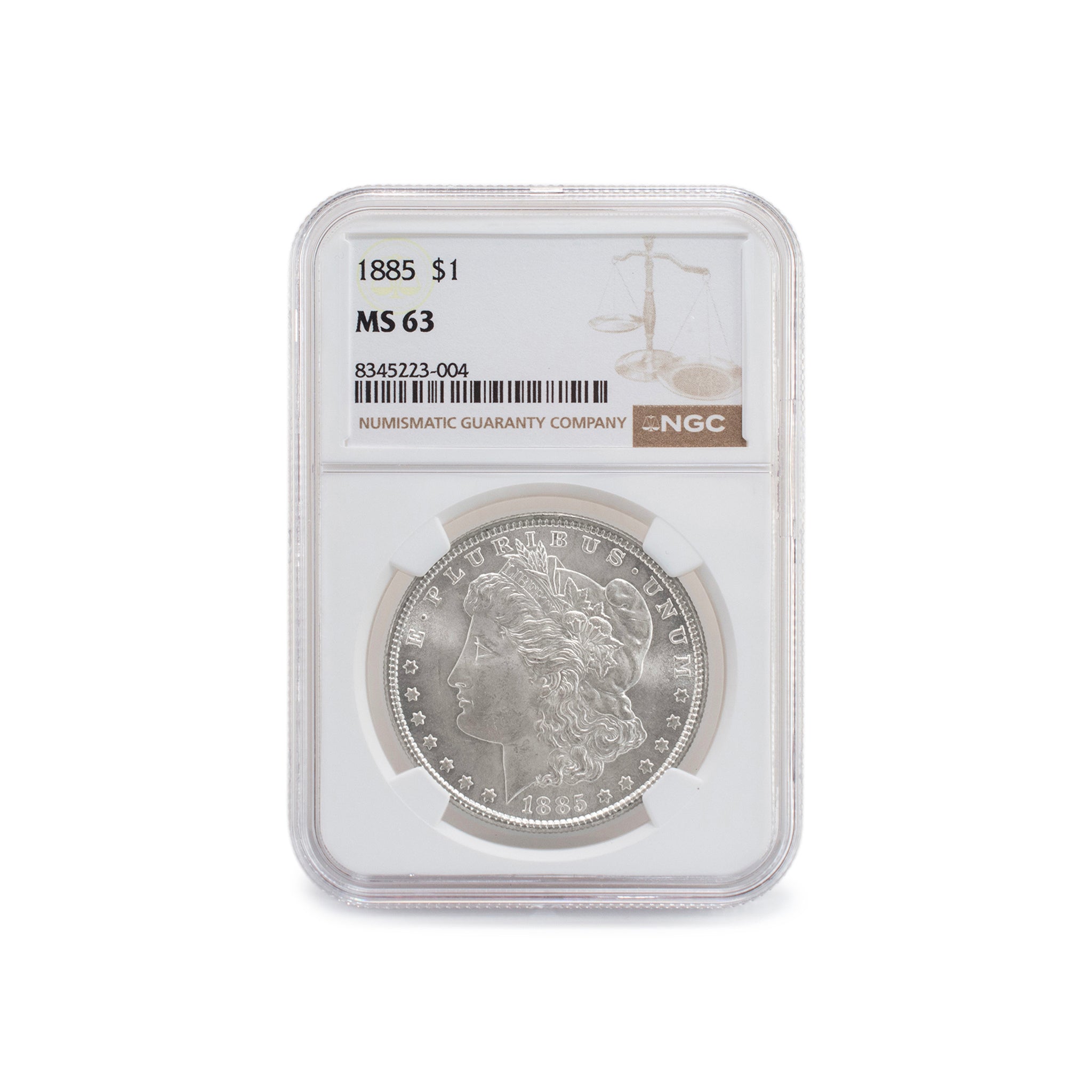 1885 NGC MS63 Silver $1 Morgan Coin