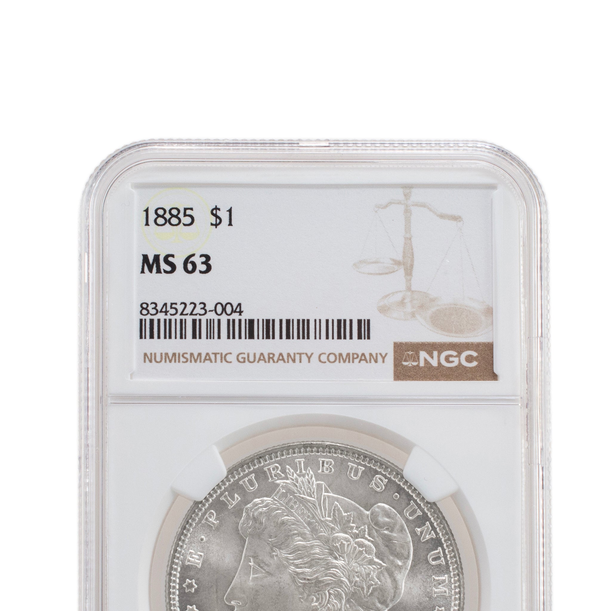 1885 NGC MS63 Silver $1 Morgan Coin