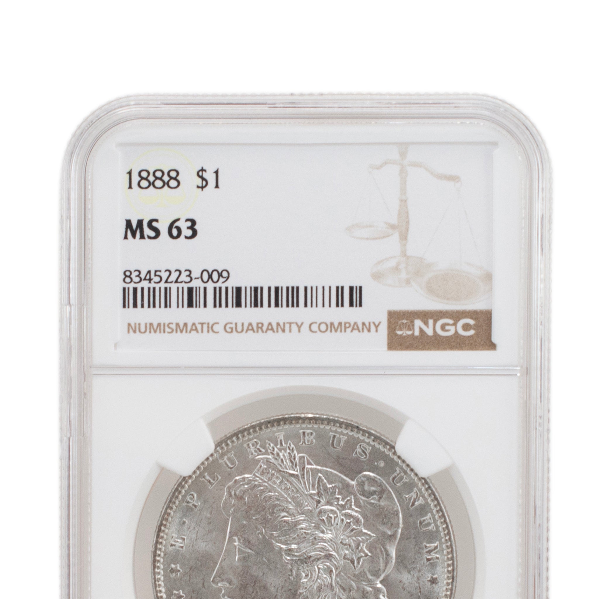 1888 NGC MS63 Silver $1 Morgan Coin