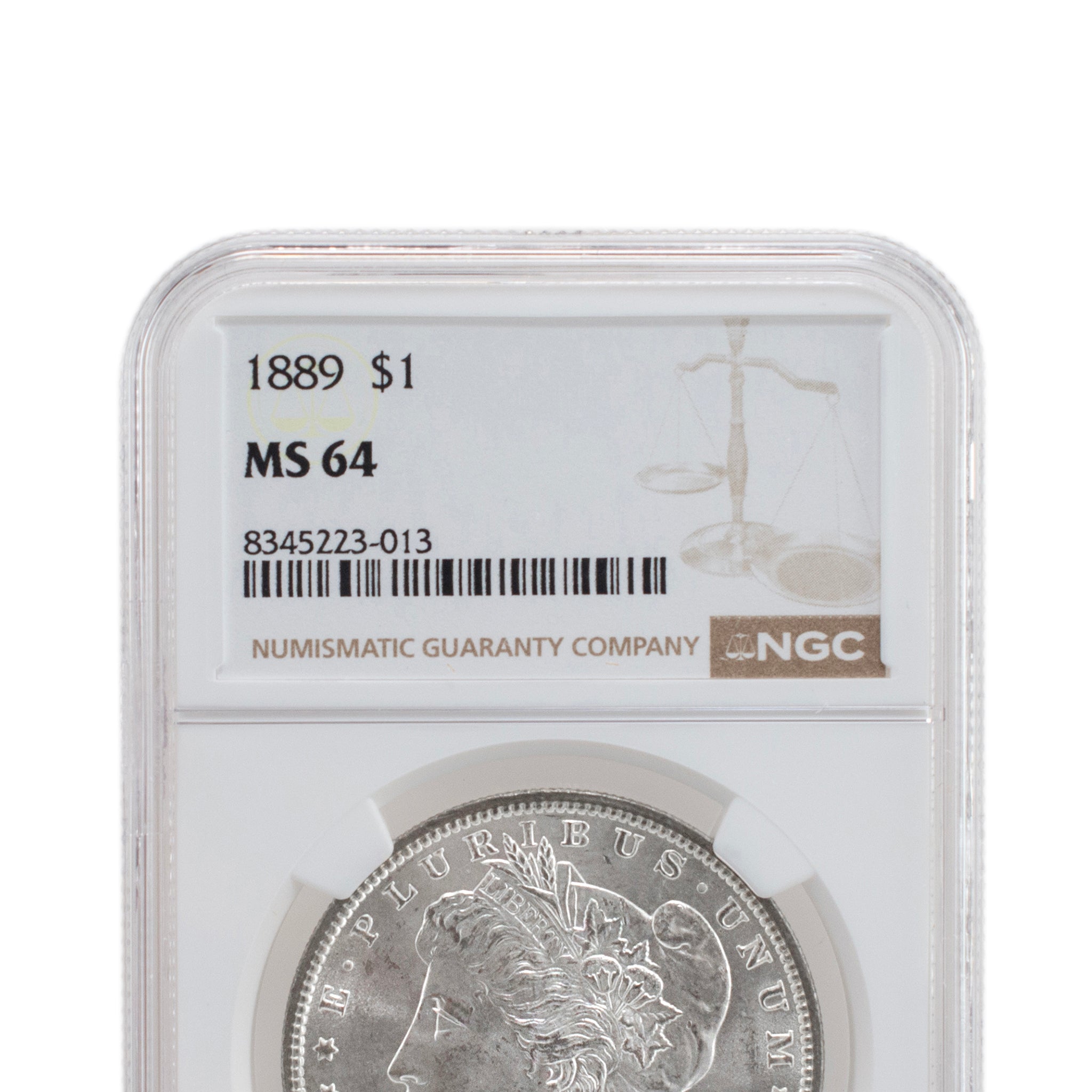 1889 NGC MS64 Silver $1 Morgan Coin