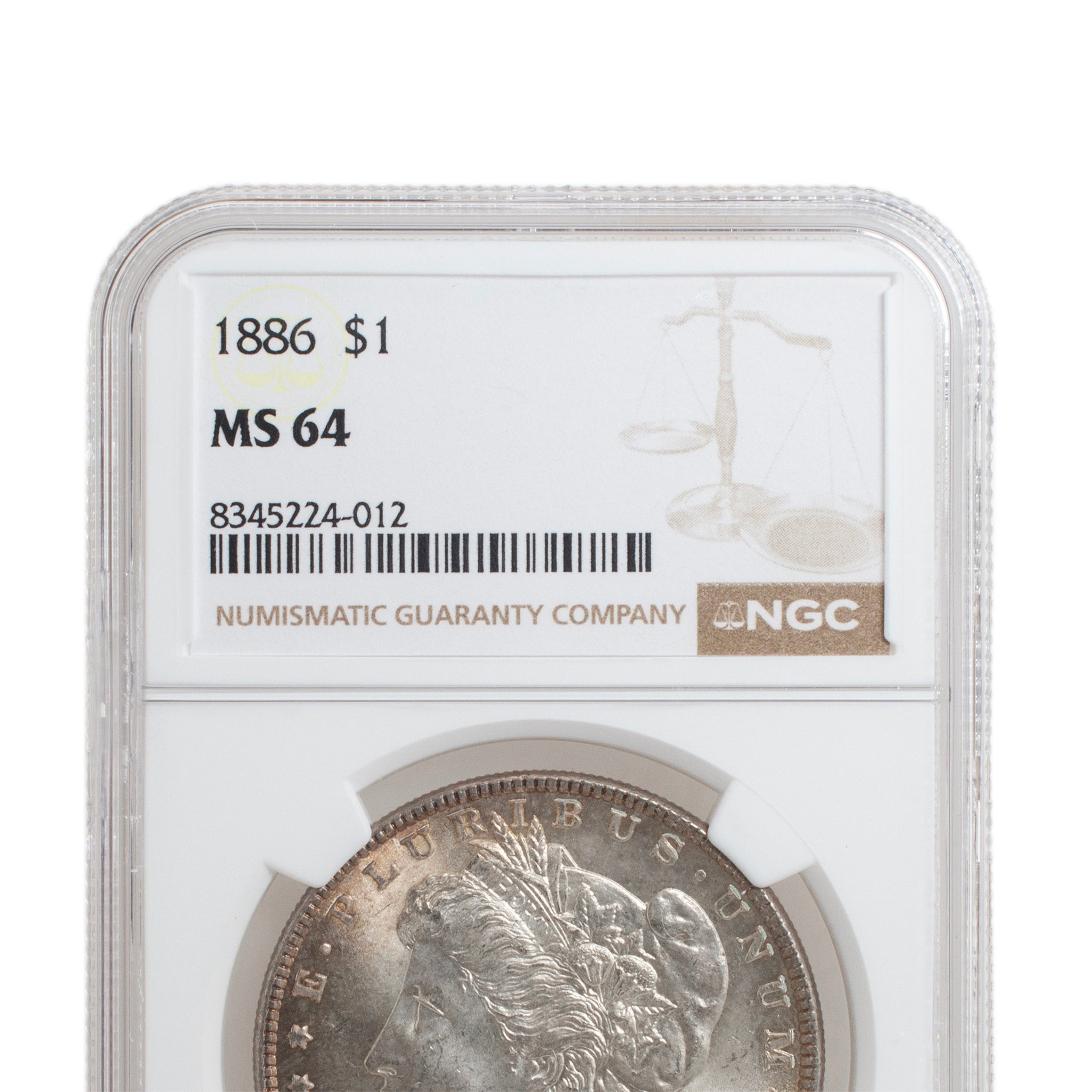 1886 NGC MS64 Silver $1 Morgan Coin