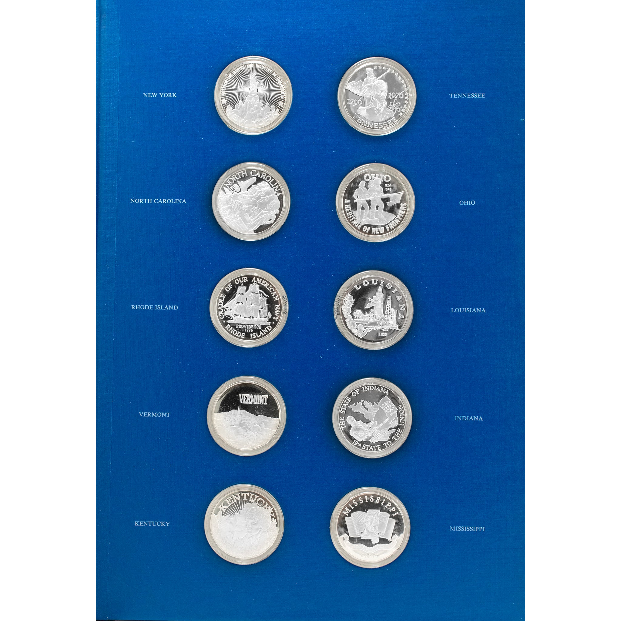 Vintage 1976 the 50 States Bicentennial Medal Collection by Franklin Mint