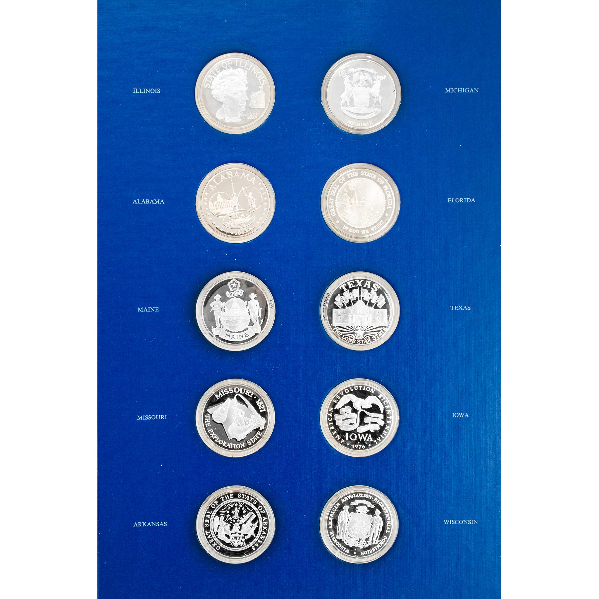 Vintage 1976 the 50 States Bicentennial Medal Collection by Franklin Mint