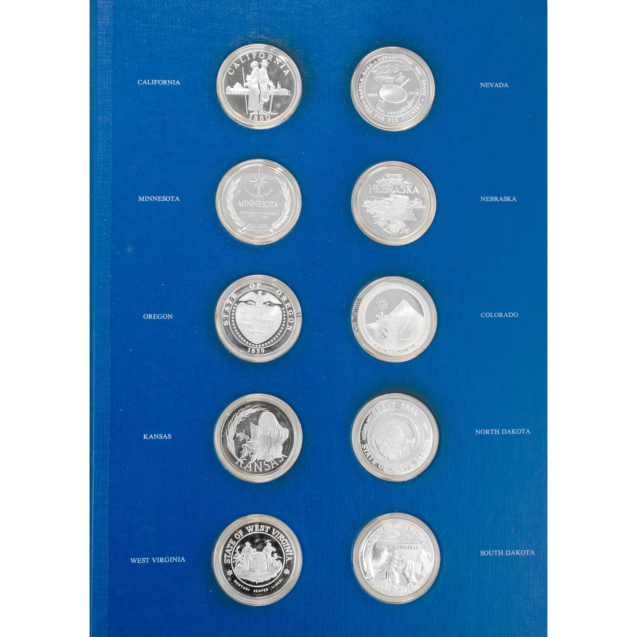 Vintage 1976 the 50 States Bicentennial Medal Collection by Franklin Mint