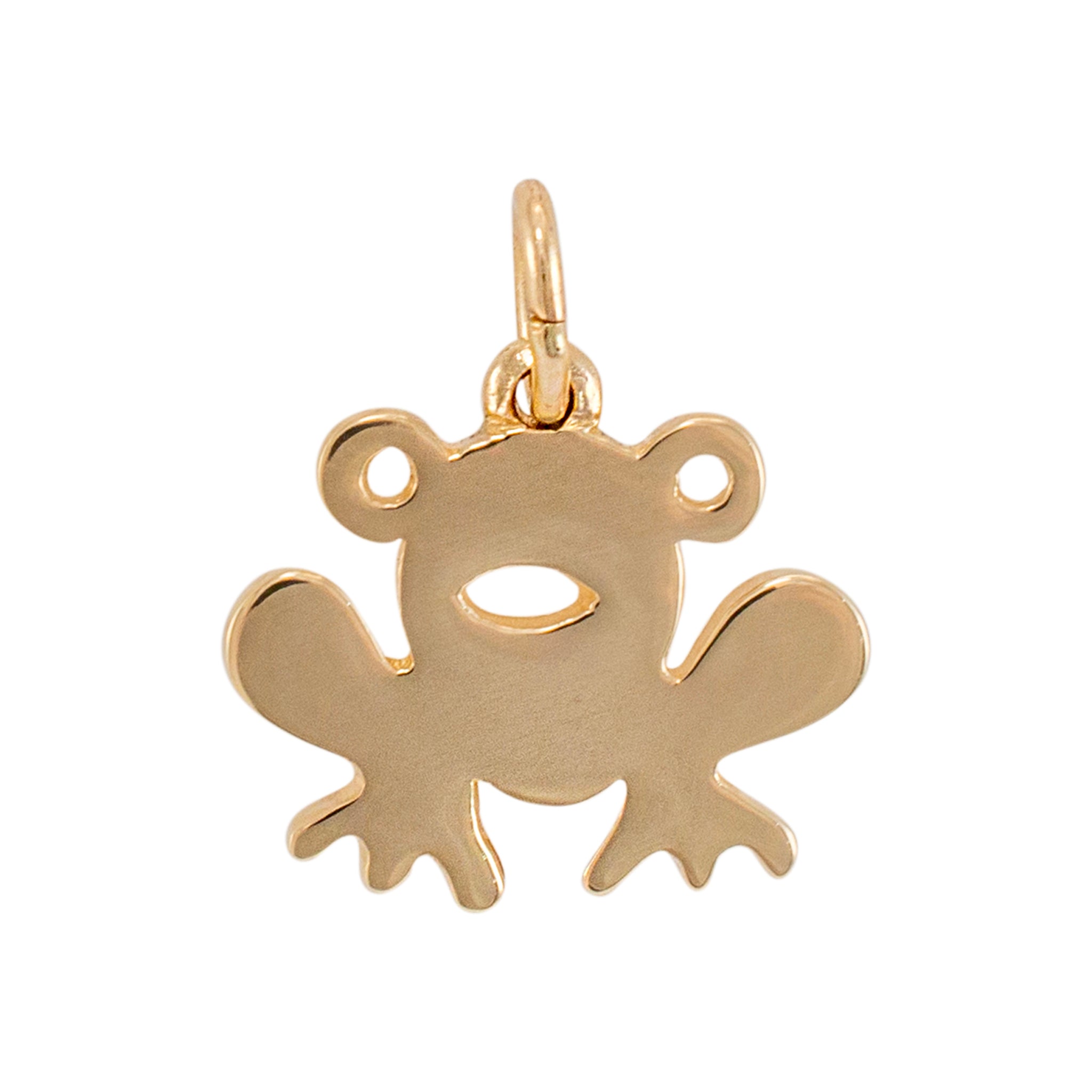 James Avery Retired 14K Yellow Gold Frog Charm Pendant