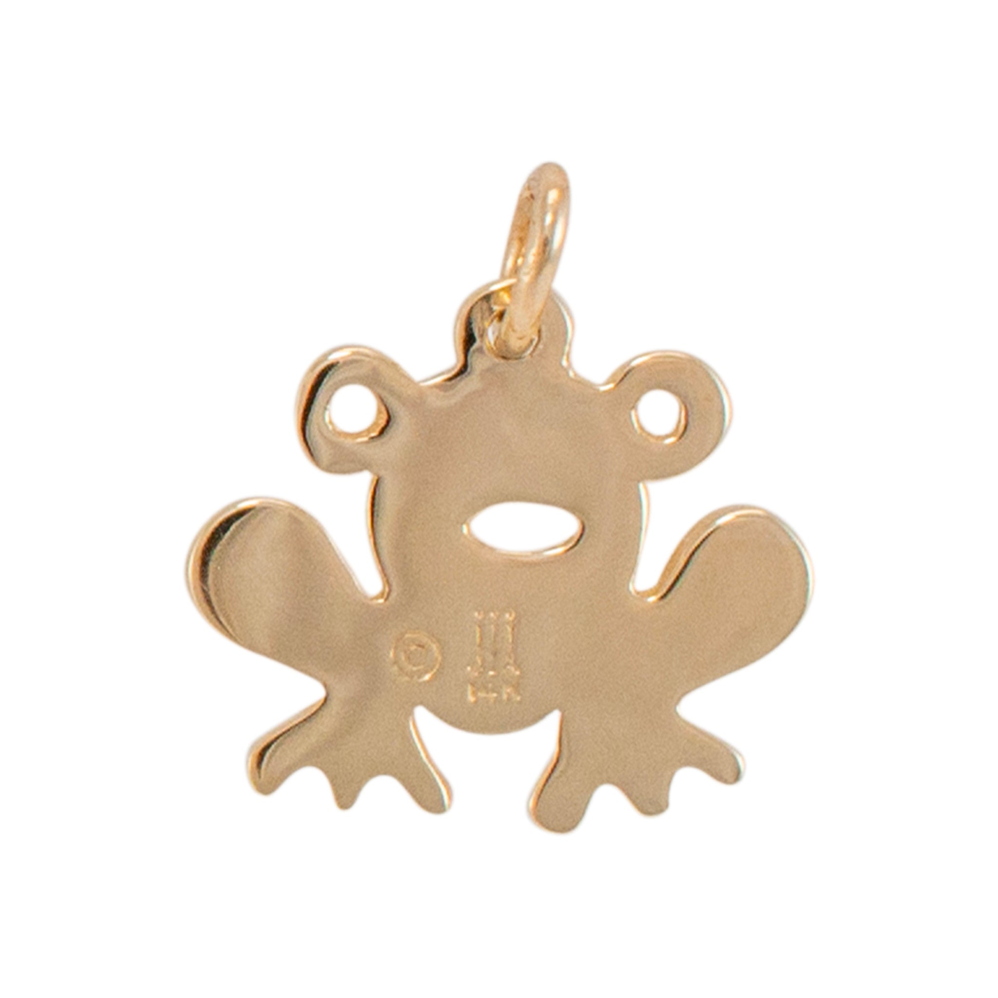 James Avery Retired 14K Yellow Gold Frog Charm Pendant