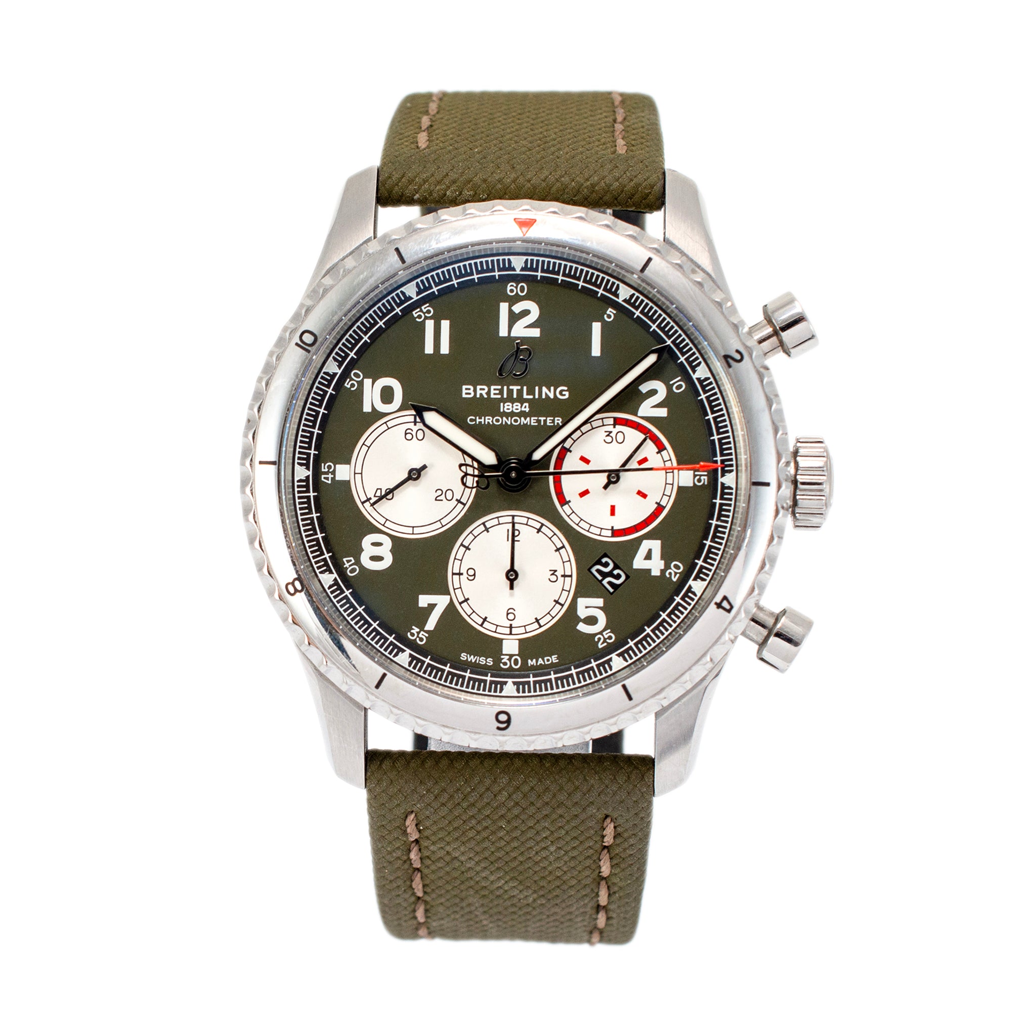 Breitling Aviator 8 B01 Chronograph Curtiss Warhawk 43MM AB0119 Steel Watch