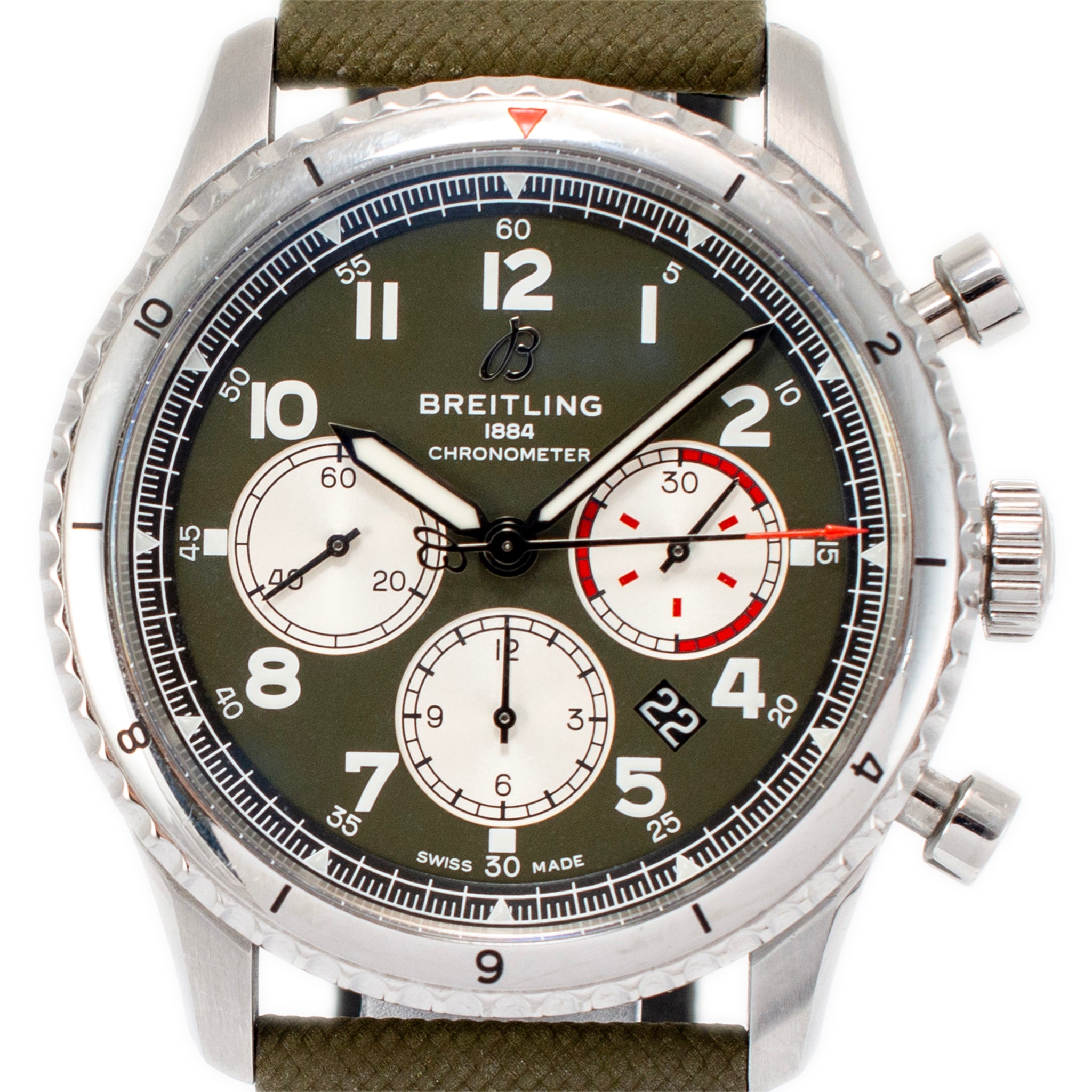 Breitling Aviator 8 B01 Chronograph Curtiss Warhawk 43MM AB0119 Steel Watch