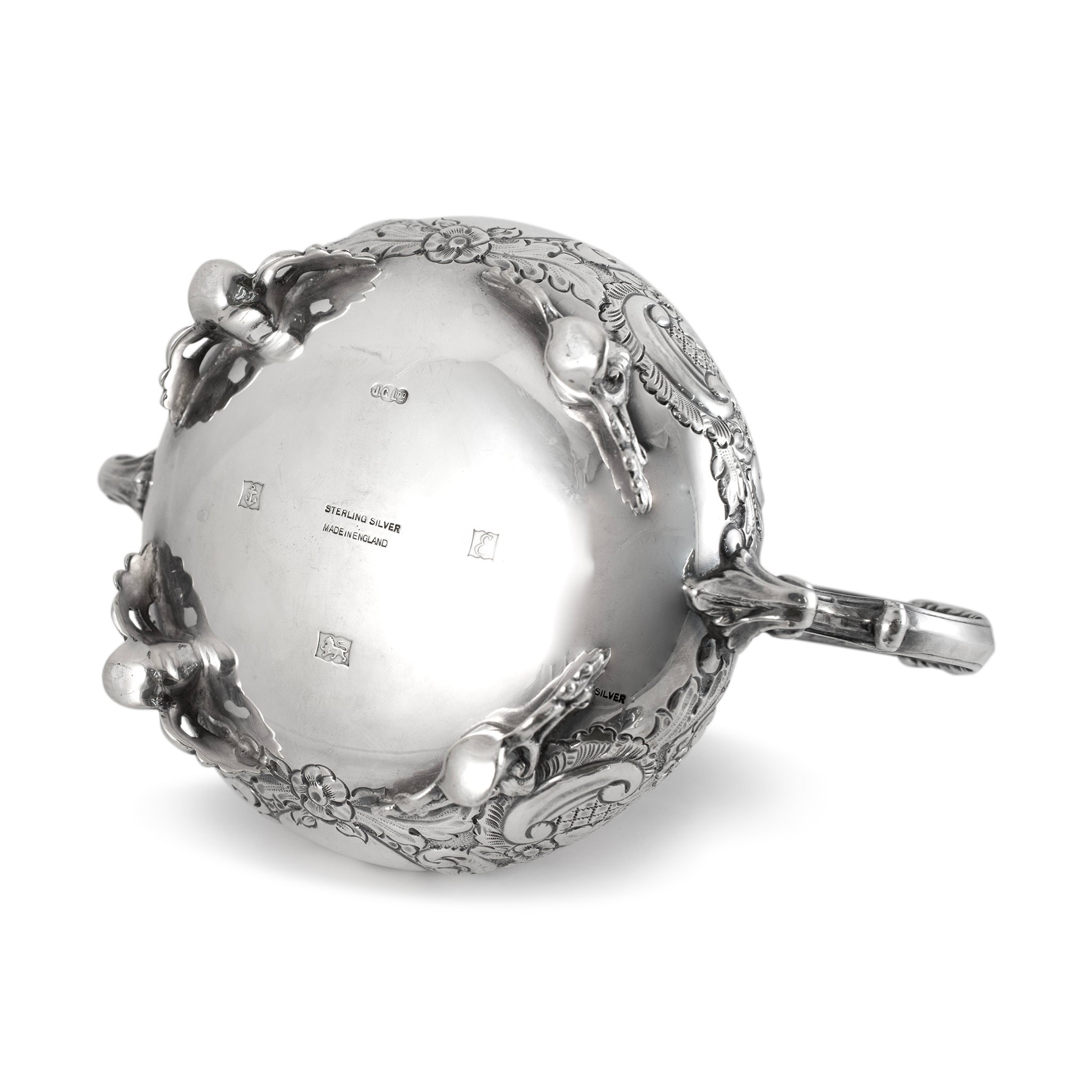 Antique J.G Ltd Heavy 925 Sterling Silver Sugar Bowl & Cover Individual Tea Set