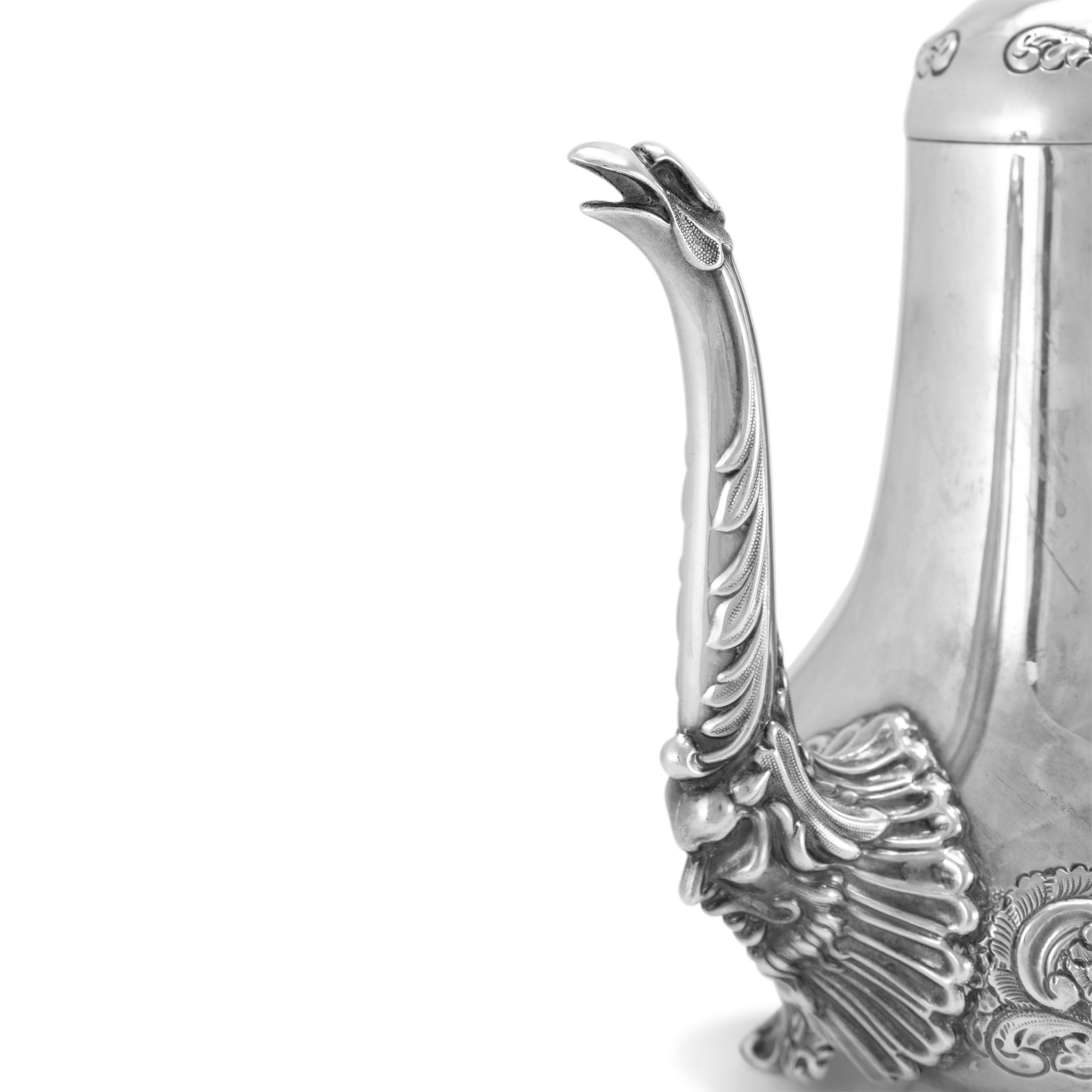 Antique J.G Ltd Heavy 925 Sterling Silver Hot Water Kettle With Hinged Cover