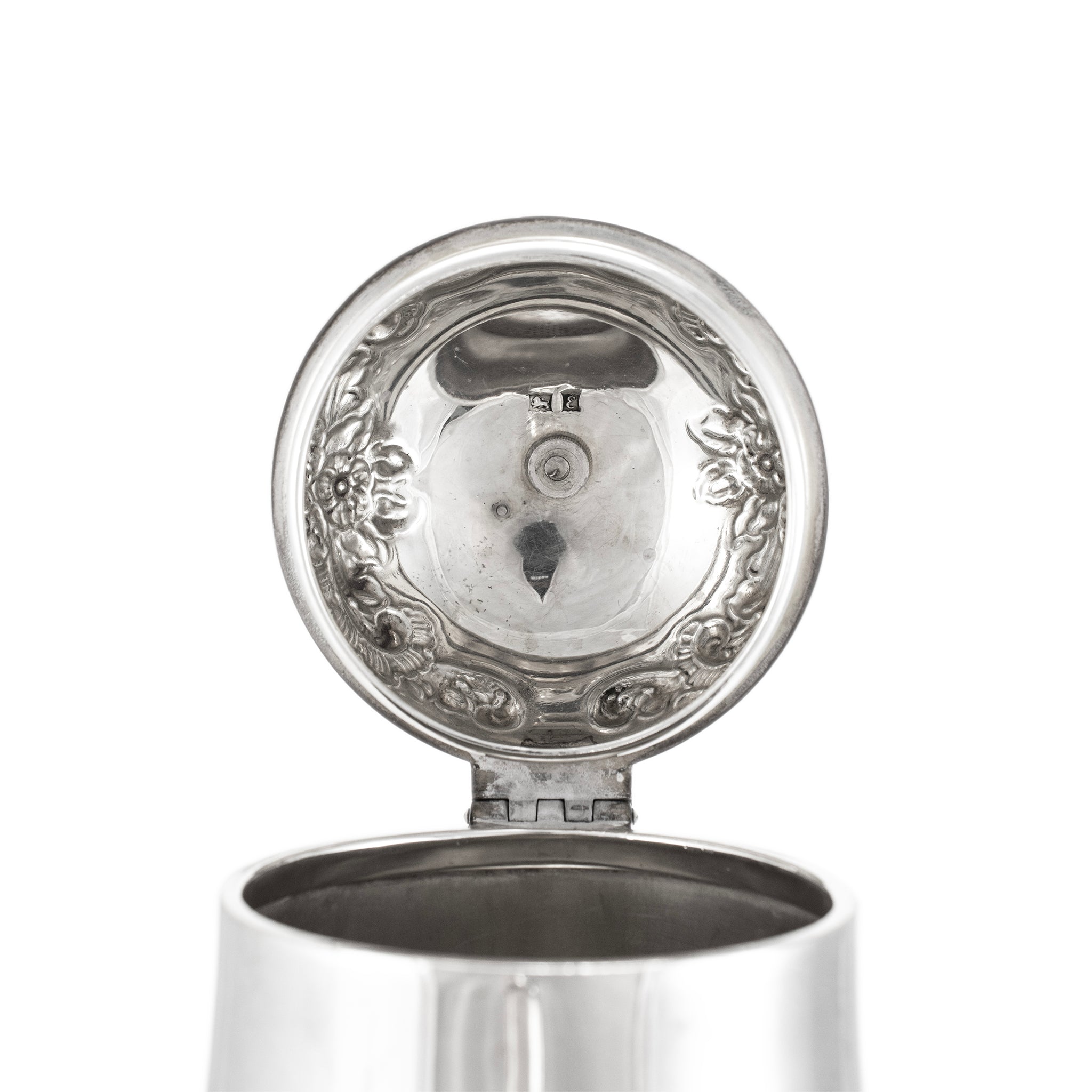 Antique J.G Ltd Heavy 925 Sterling Silver Hot Water Kettle With Hinged Cover