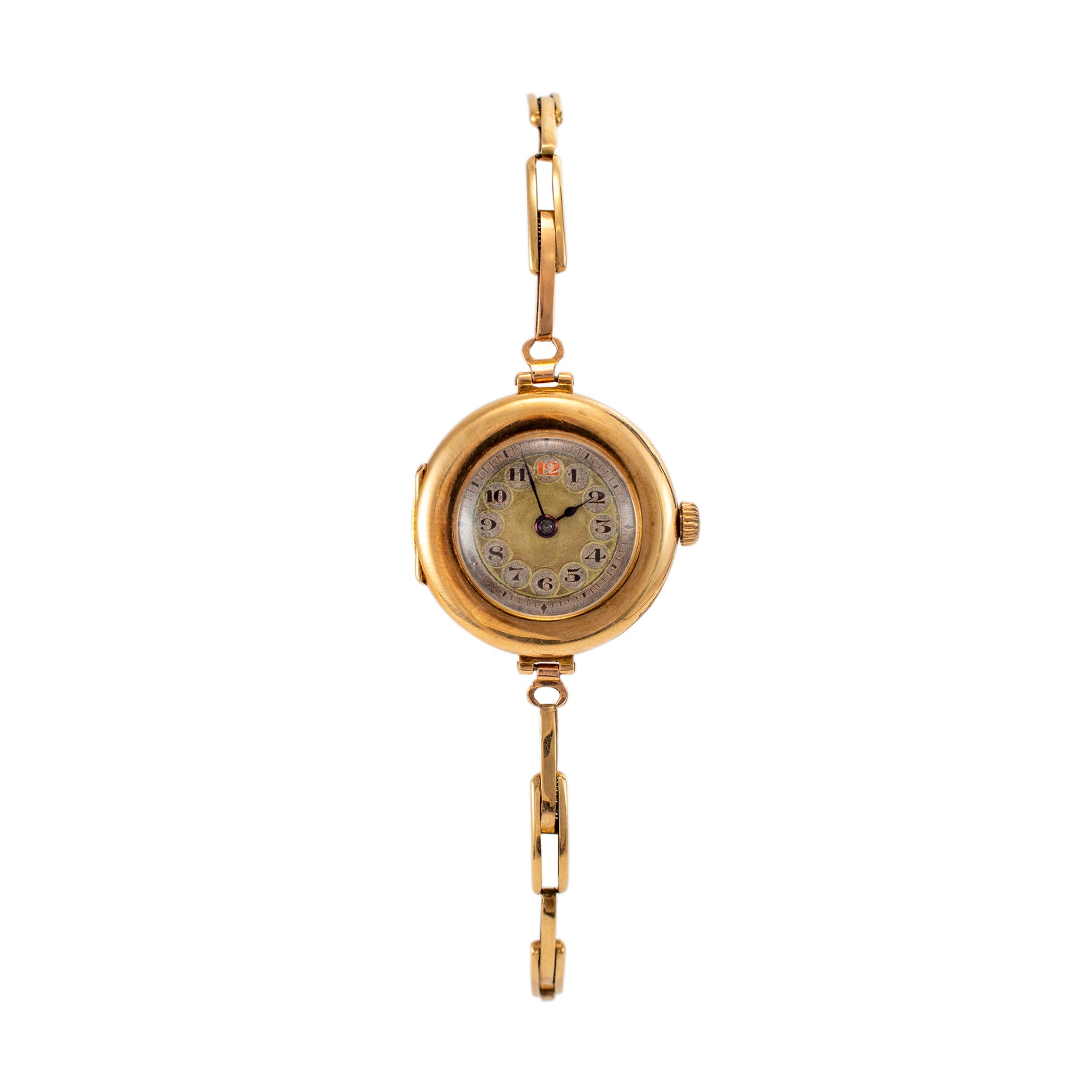 Rare Antique Rolex 1920s Manual Winding 26MM 15K Yellow Gold Ladies Watch