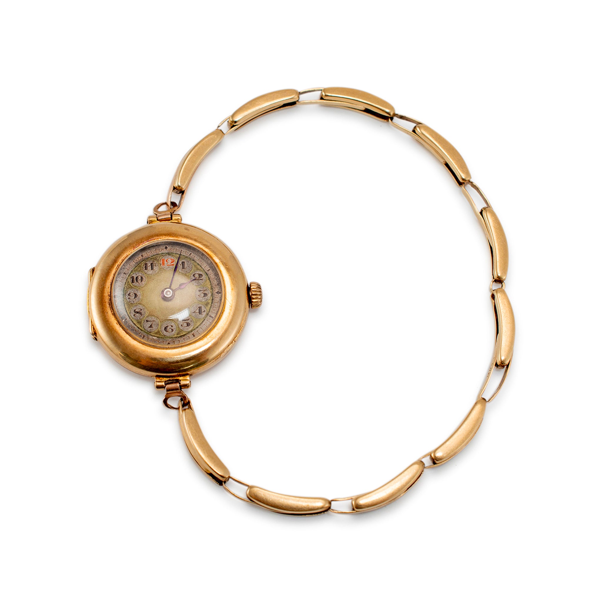 Rare Antique Rolex 1920s Manual Winding 26MM 15K Yellow Gold Ladies Watch