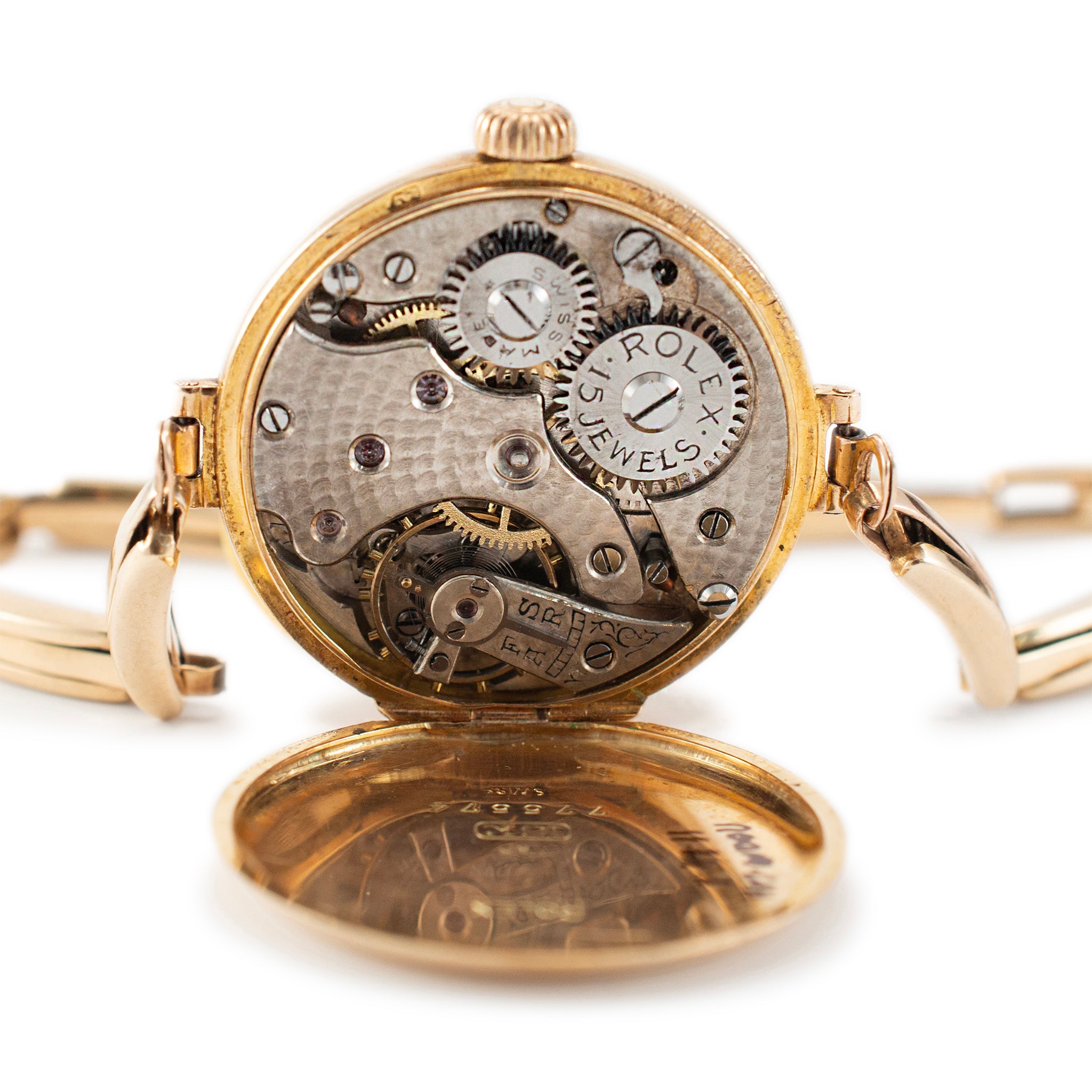 Rare Antique Rolex 1920s Manual Winding 26MM 15K Yellow Gold Ladies Watch