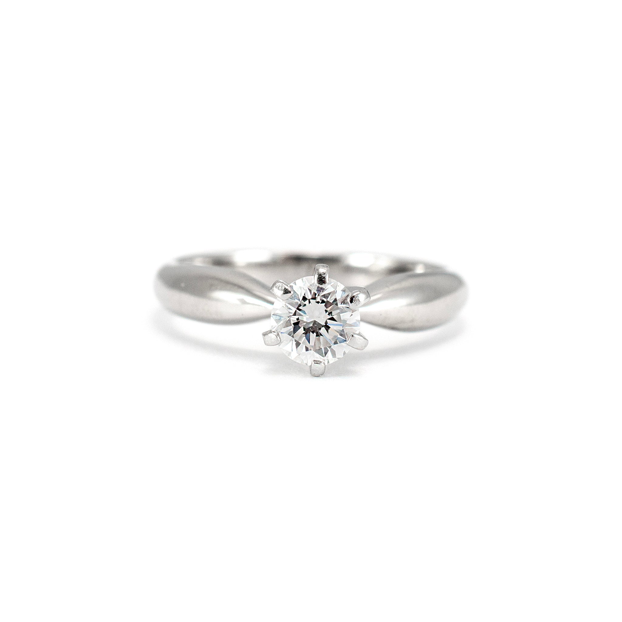 James Avery 18K White Gold Platinum GIA 0.50ct Diamond Solitaire Engagement Ring