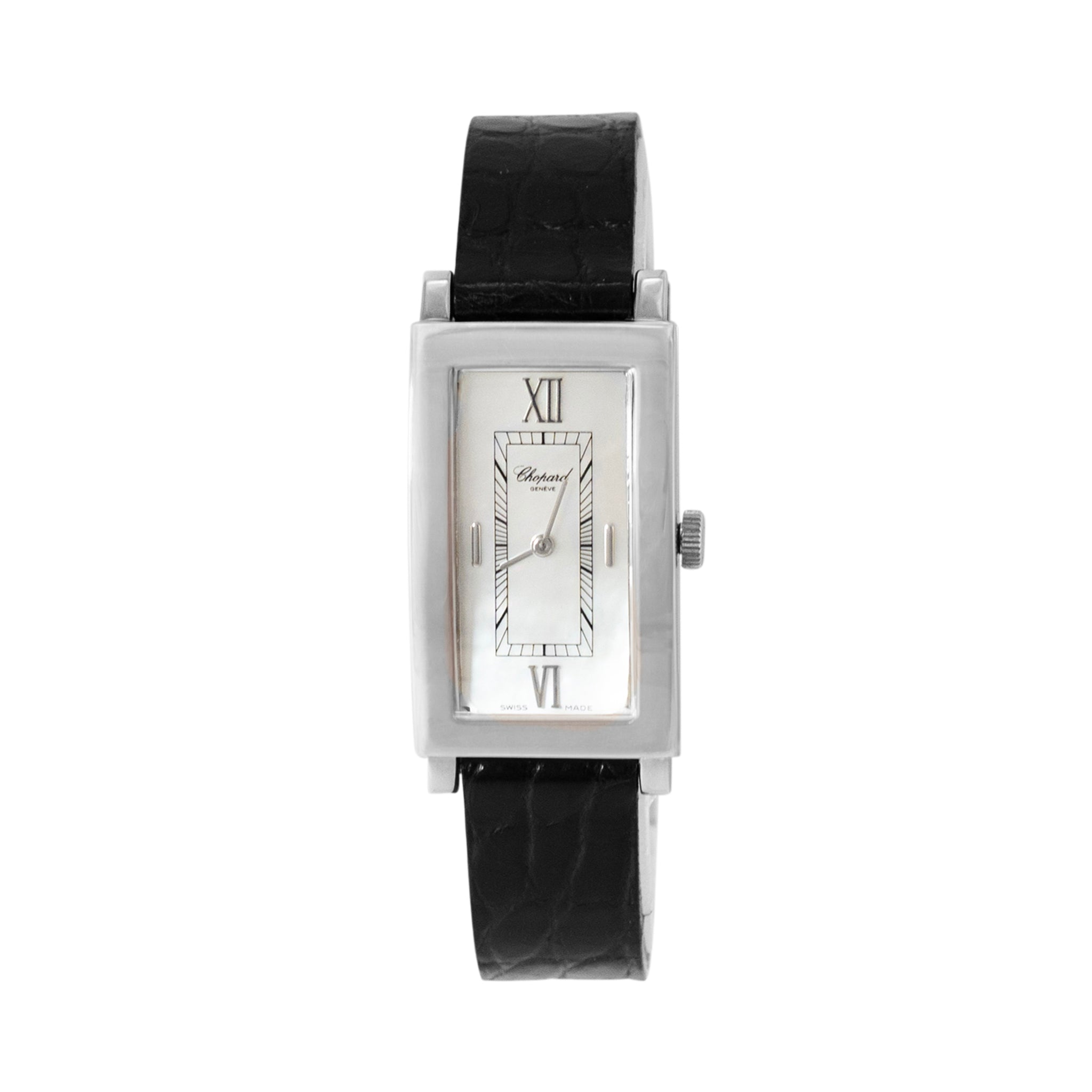Chopard Classic Tank 18MM 12/7435/8 Mop Dial 18K White Gold Ladies Watch