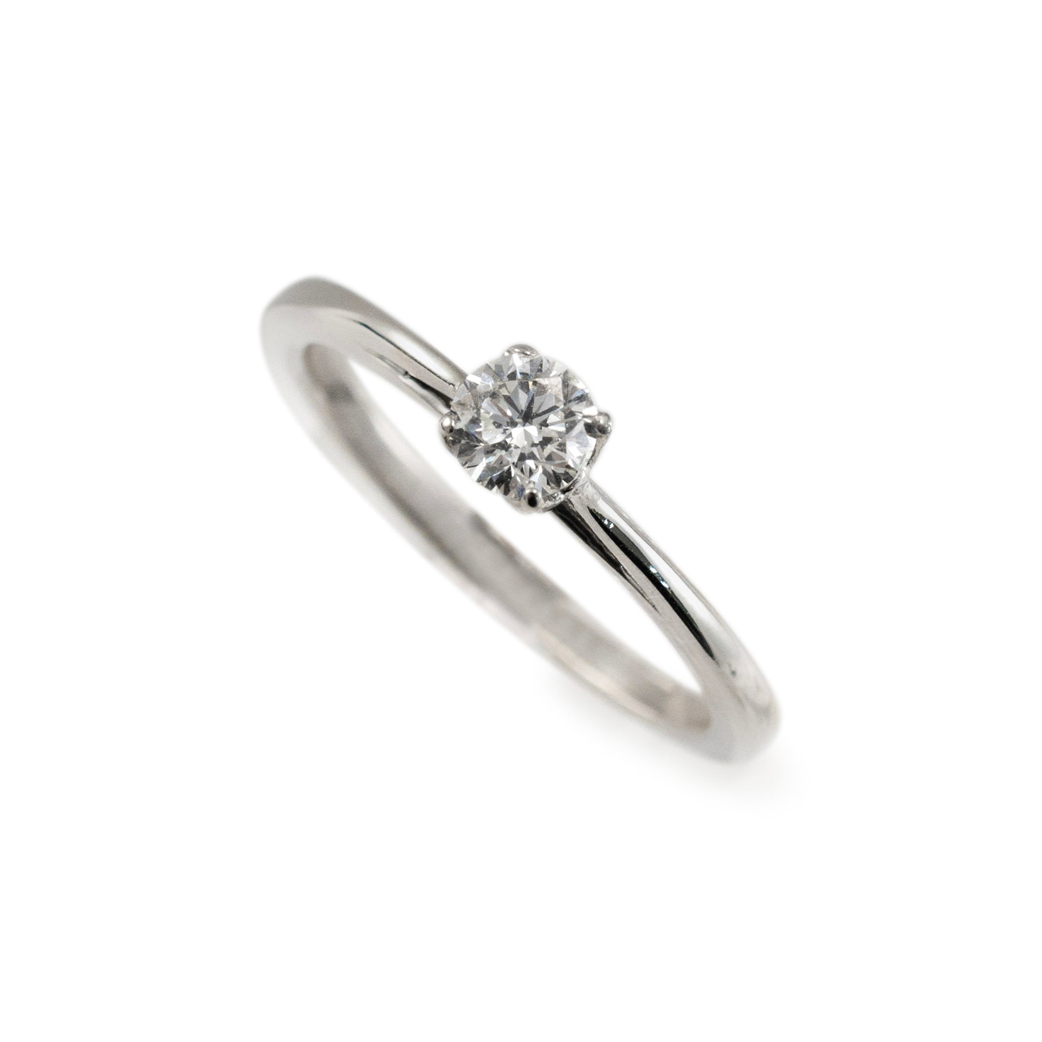 Ladies 10K White Gold Lab Grown Diamond Cathedral Engagement Ring