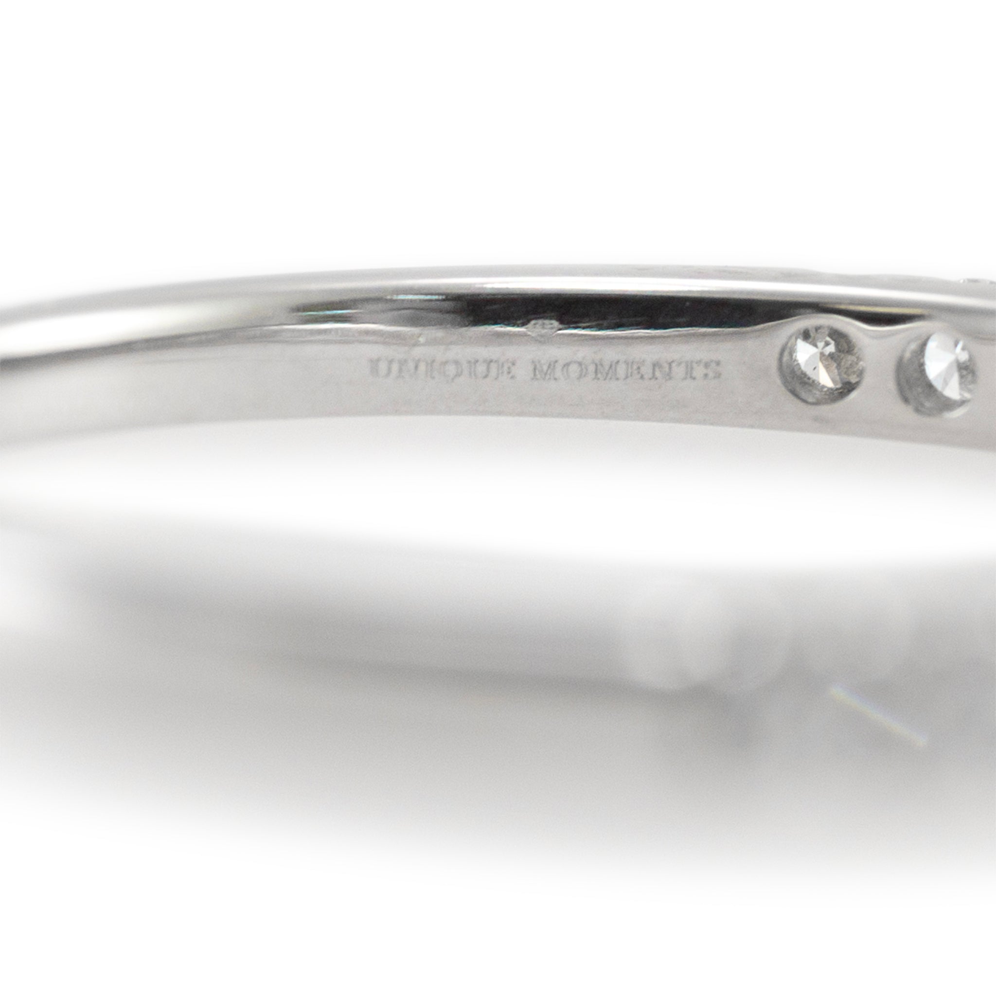 Ladies 10K White Gold Half Eternity Lab Grown Diamond Wedding Band