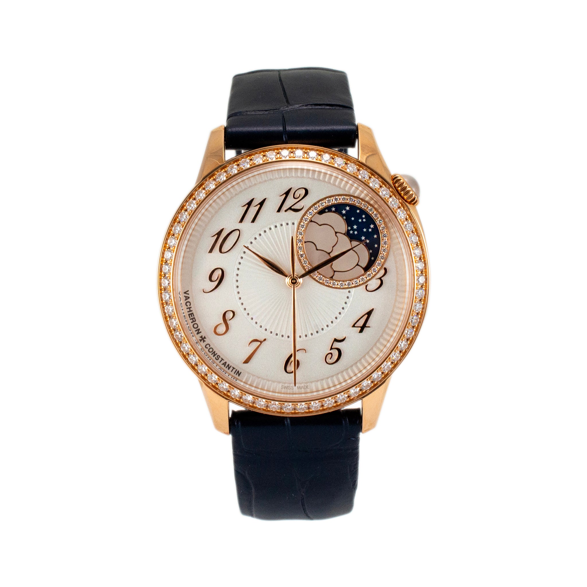 2022 Vacheron Constantin Égérie 8005F 37MM Moonphase Diamond 18K Rose Gold Watch