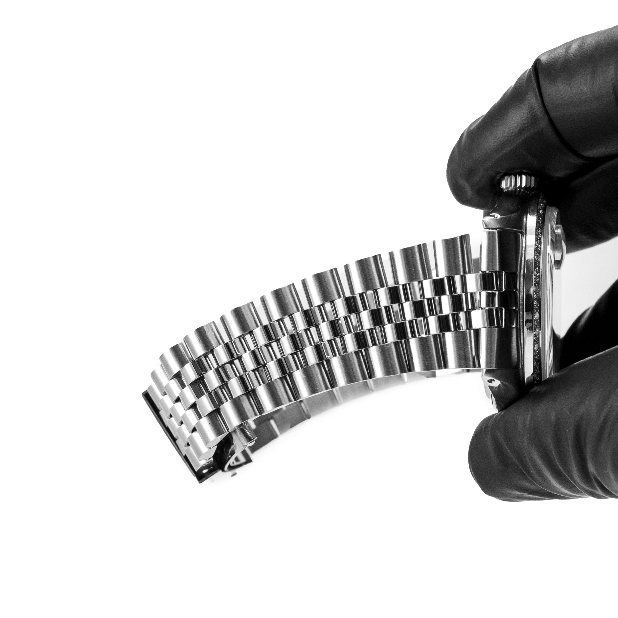 1972 Rolex Datejust 36MM 1601 Diamond Bezel Jubilee Stainless Steel Watch