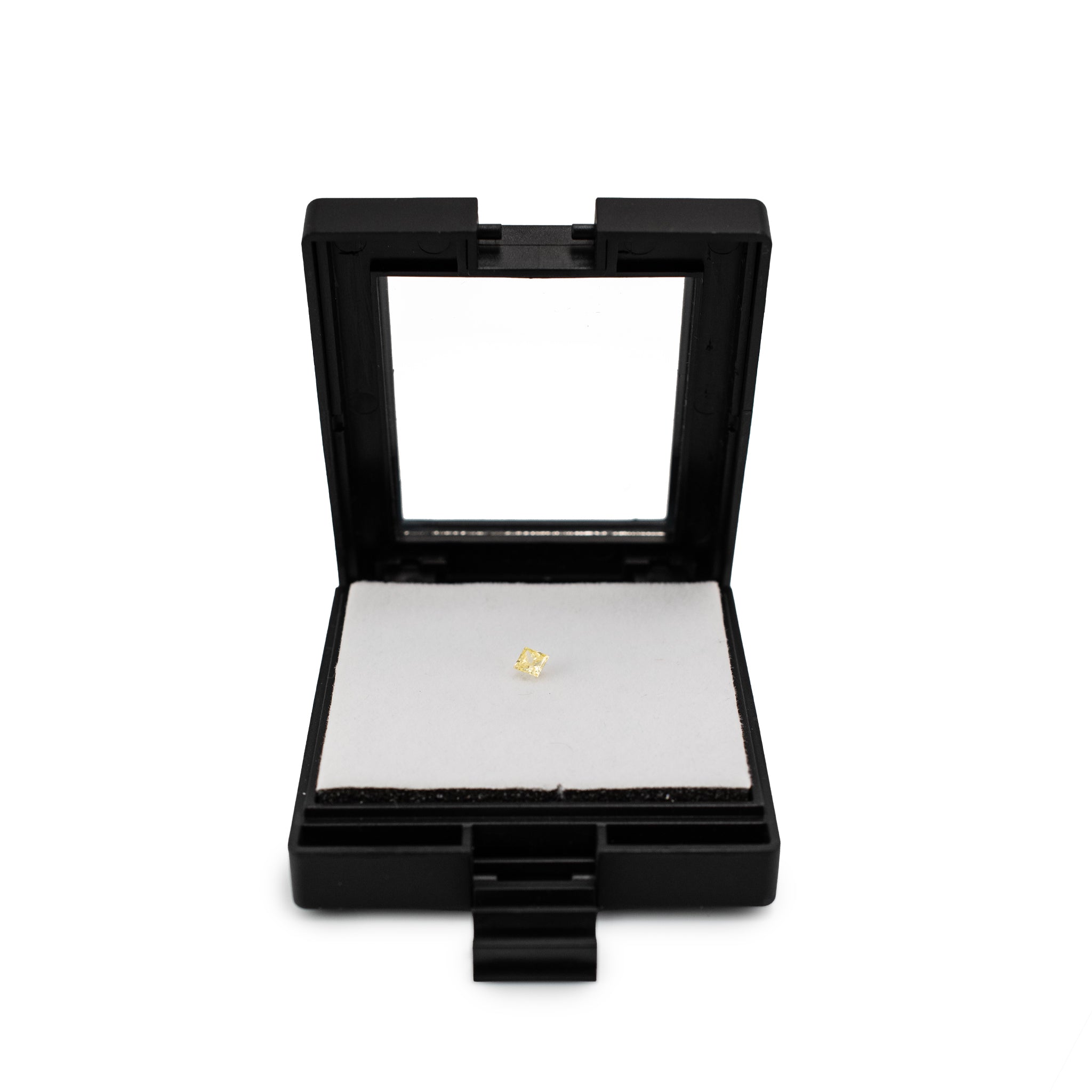 Natural 0.29ct Gia Undetermined Fancy Intense Yellow VS2 Princess Loose Diamond