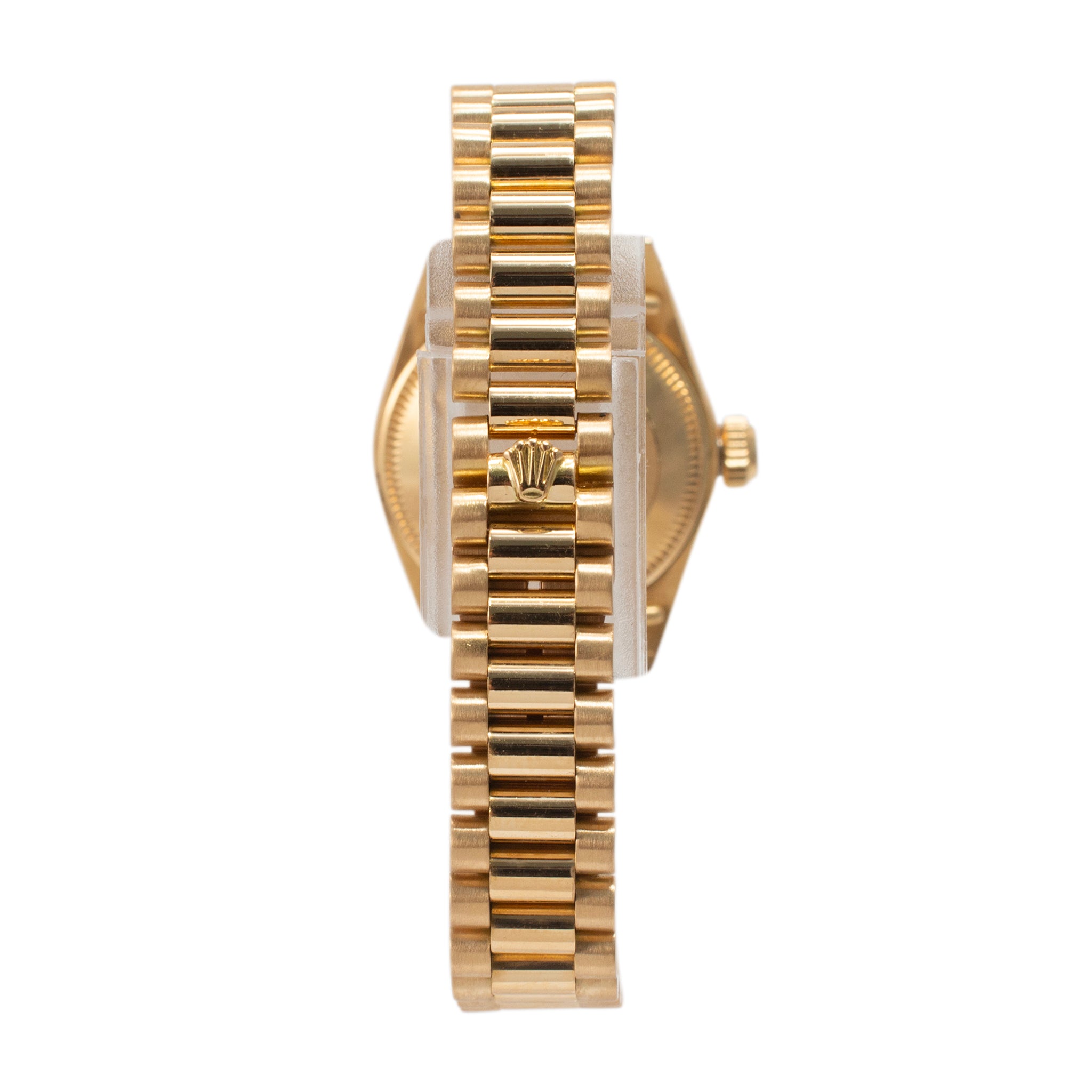 1976 Rolex Lady Datejust 26MM 6917 Diamond Dial President 18K Yellow Gold Watch