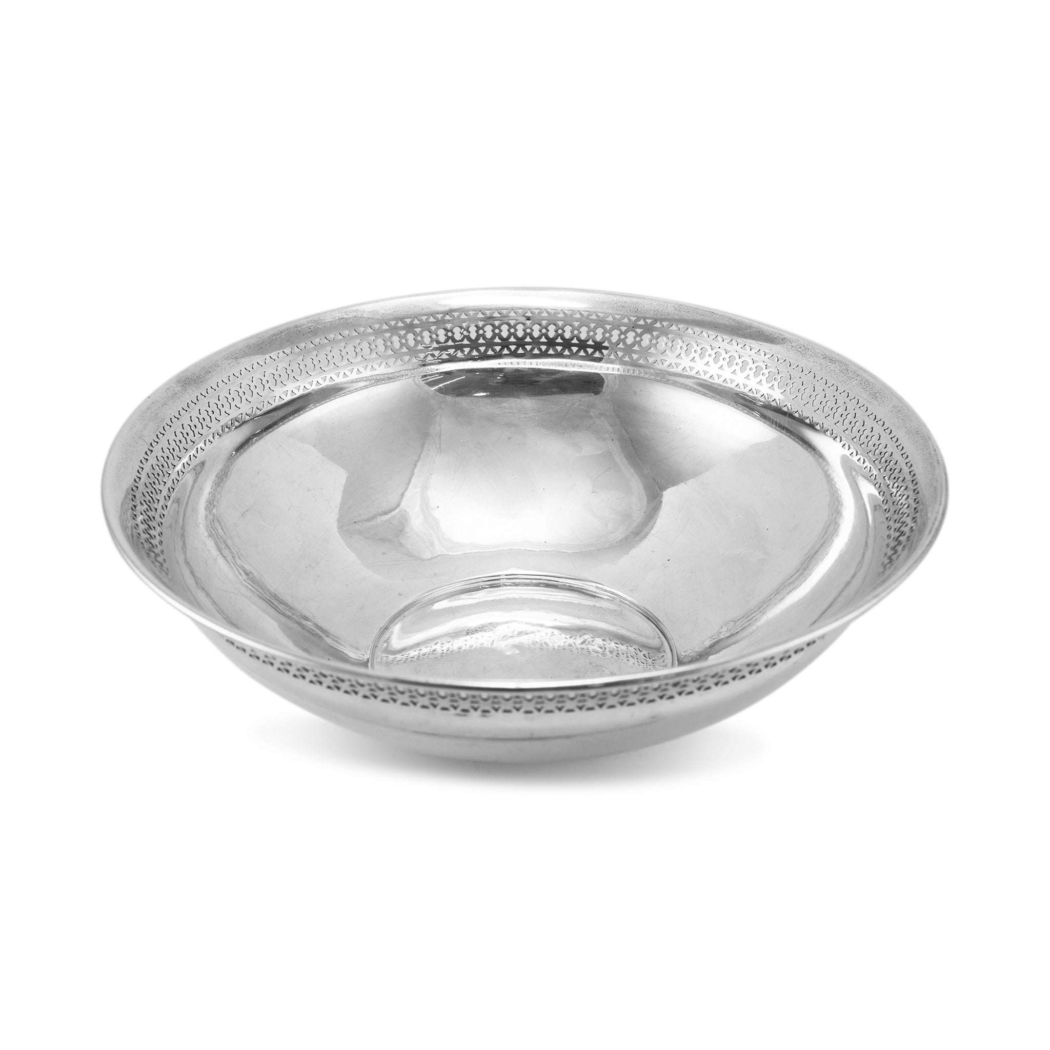 Vintage Tiffany & Co. 925 Sterling Silver Pierced Edge Bowl