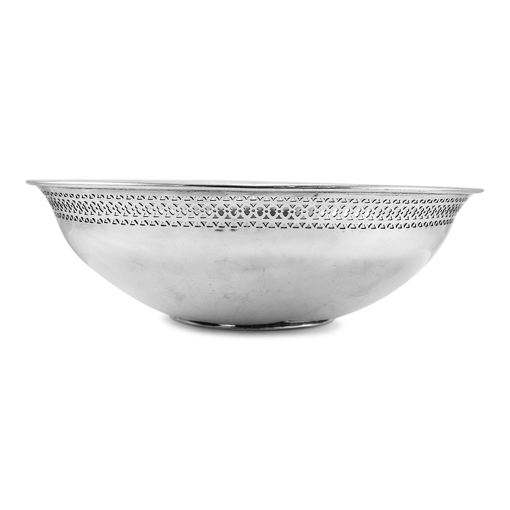 Vintage Tiffany & Co. 925 Sterling Silver Pierced Edge Bowl