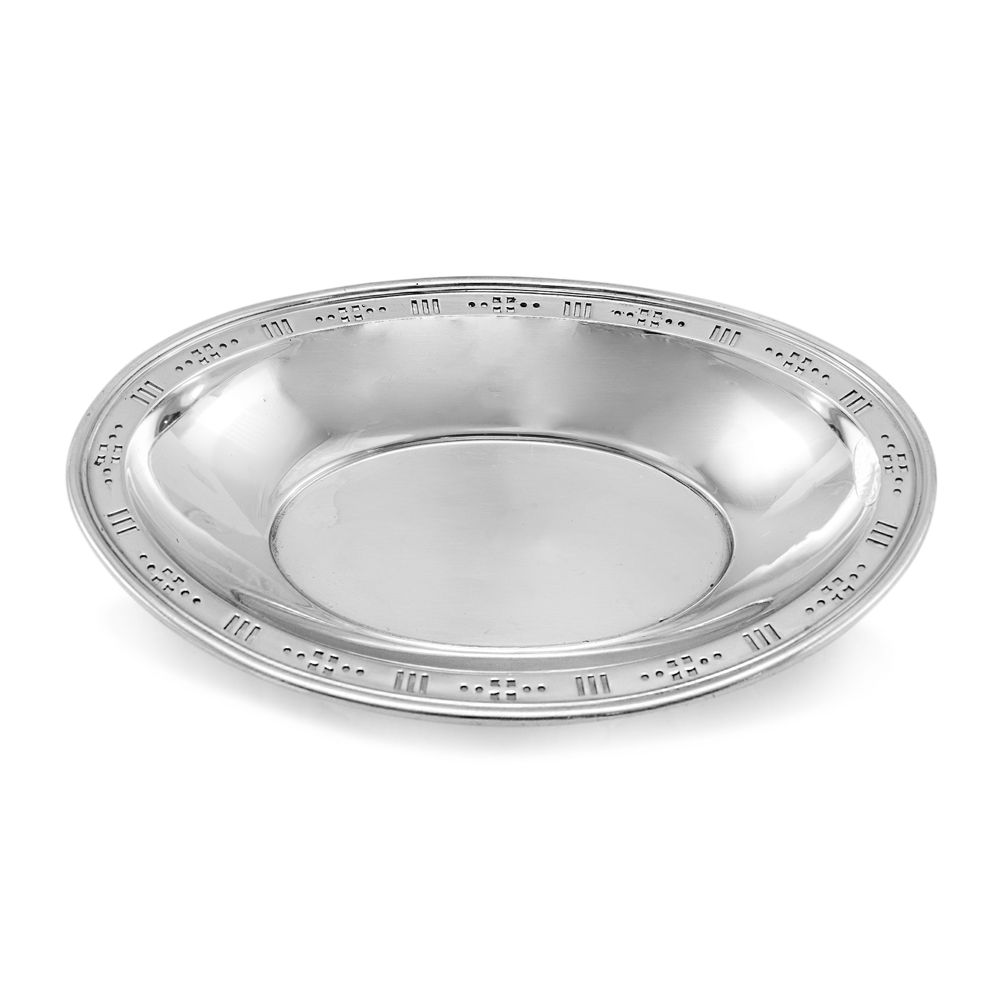 Tiffany & Co. 925 Sterling Silver Pierced Oval Serving Bowl