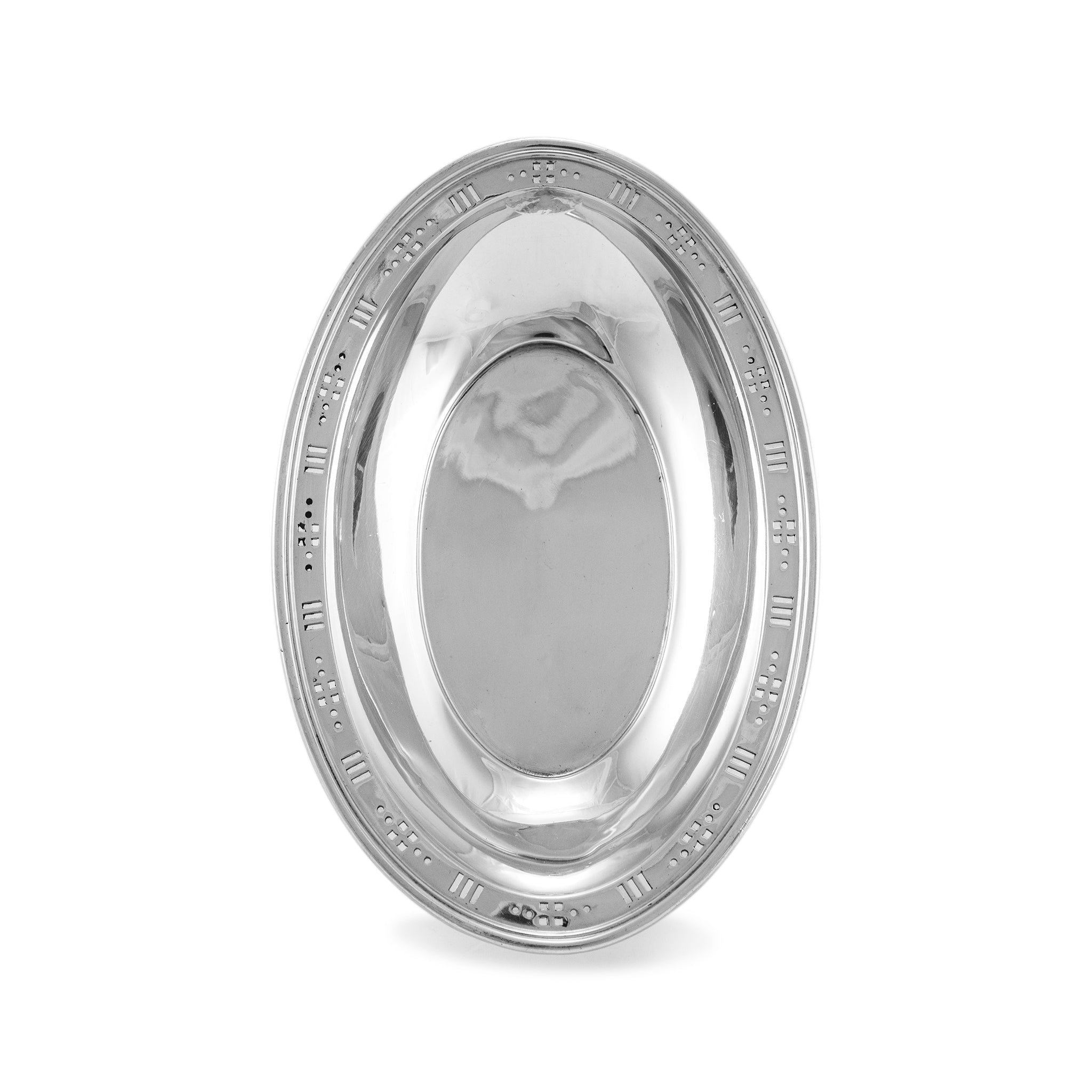 Tiffany & Co. 925 Sterling Silver Pierced Oval Serving Bowl