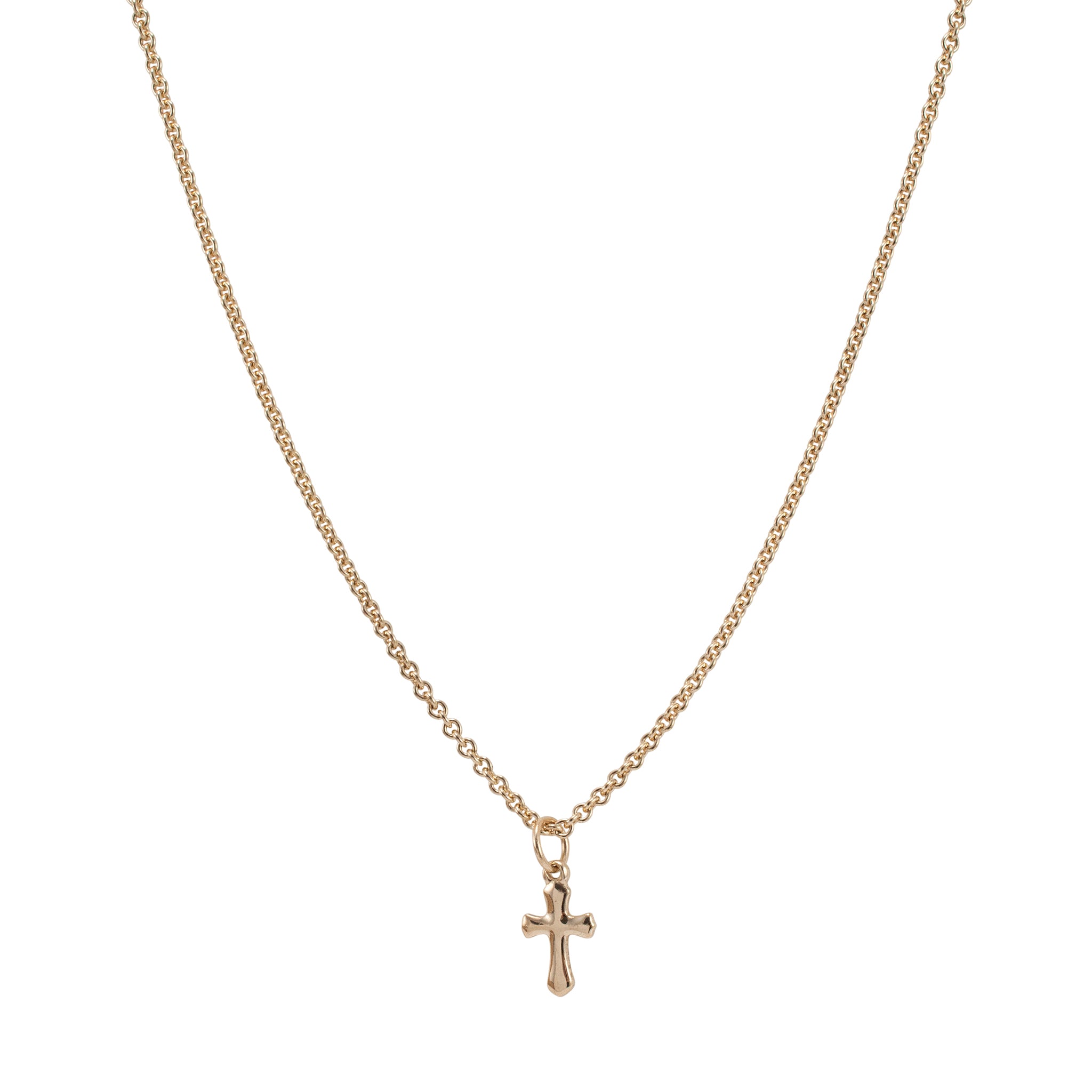 James Avery 14K Yellow Gold St. Teresa Cross Pendant Necklace