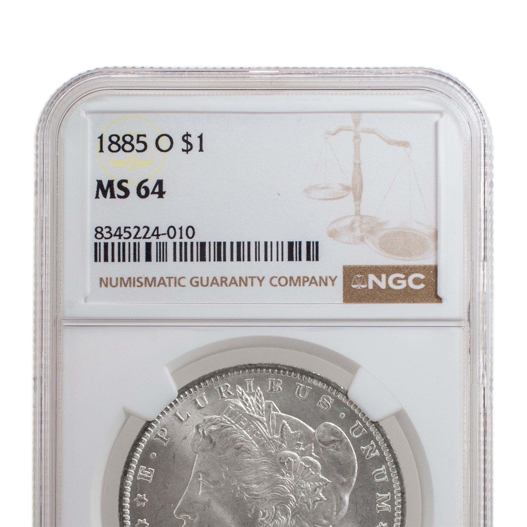 1885 - O NGC MS64 Silver $1 Morgan Coin