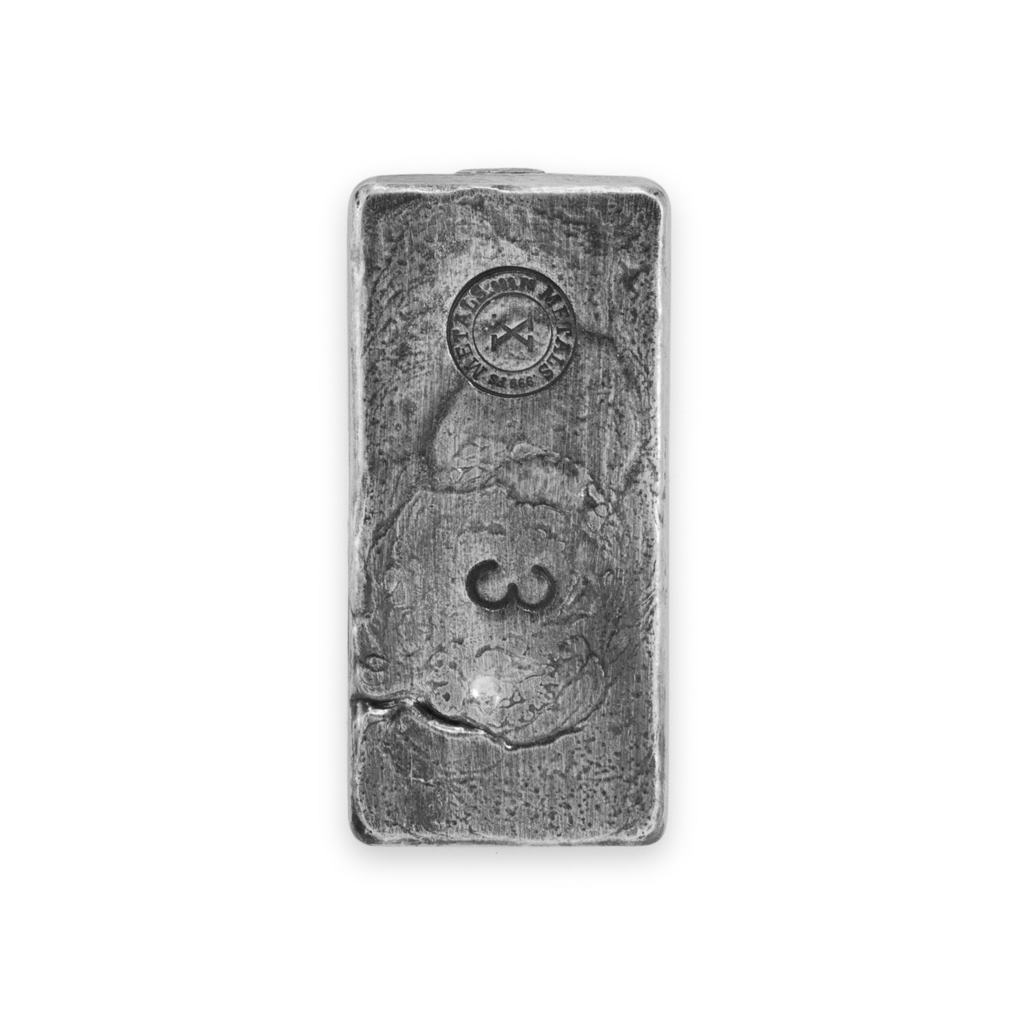 FS Metals 3 Oz 999 Fine Silver Pour Lines Art Bar