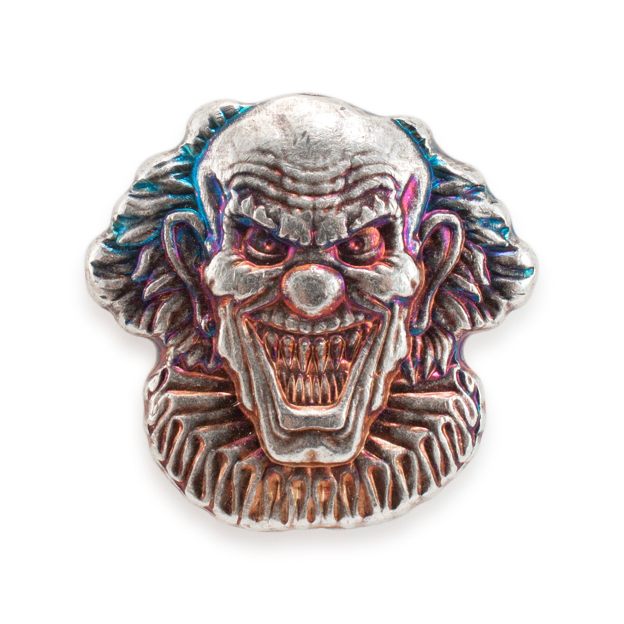 Monarch Precious Metals 2 Oz .999 Fine Silver Evil Clown 3D Art Bar