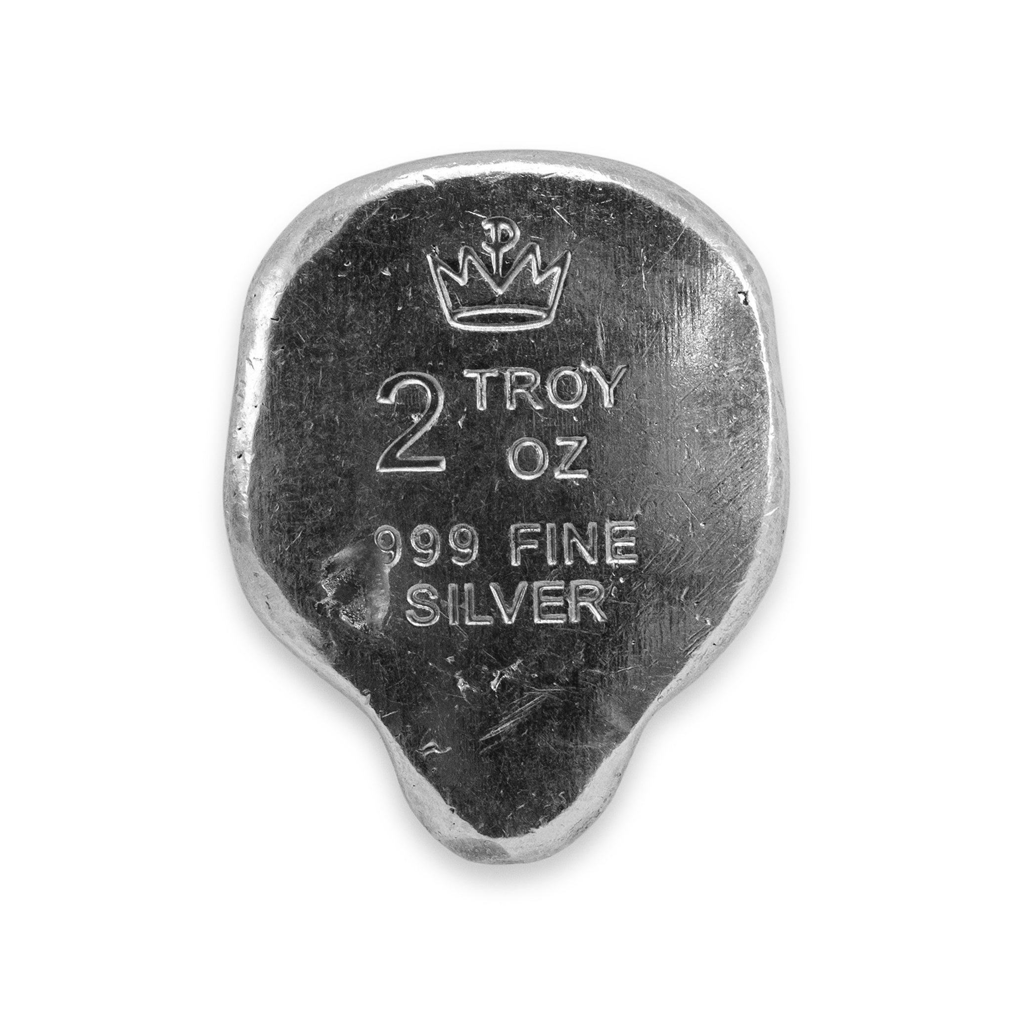 Monarch Precious Metals 2 Oz .999 Fine Silver Alien Head Art Bar