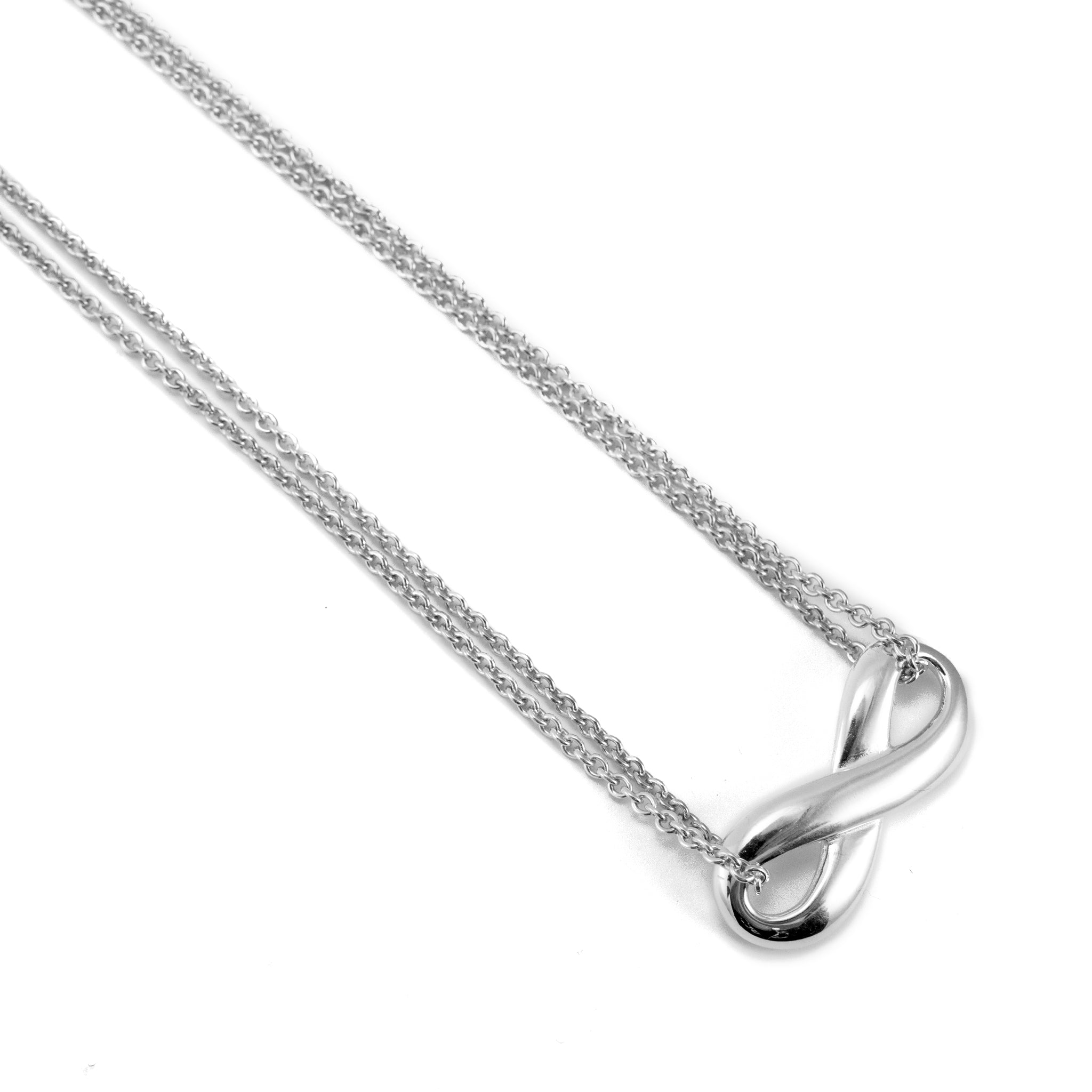 James Avery Retired 925 Sterling Silver Double Rope Infinity Necklace